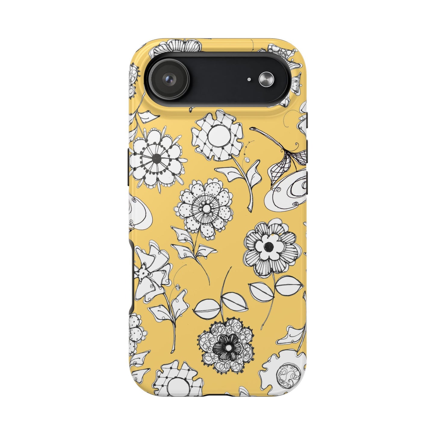 Paper Posies Yellow Phone Case