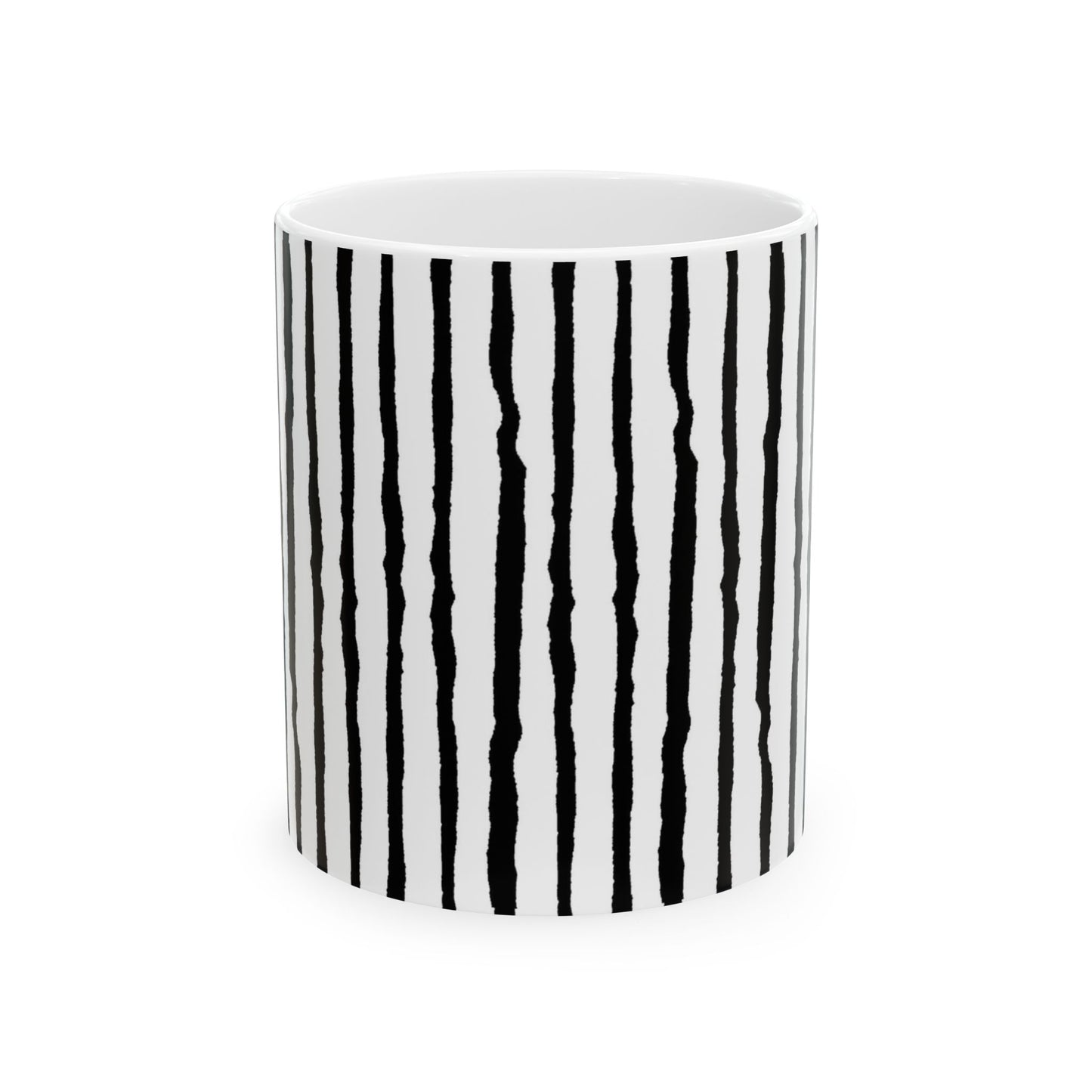 Sorta Stripe White / Black Cup