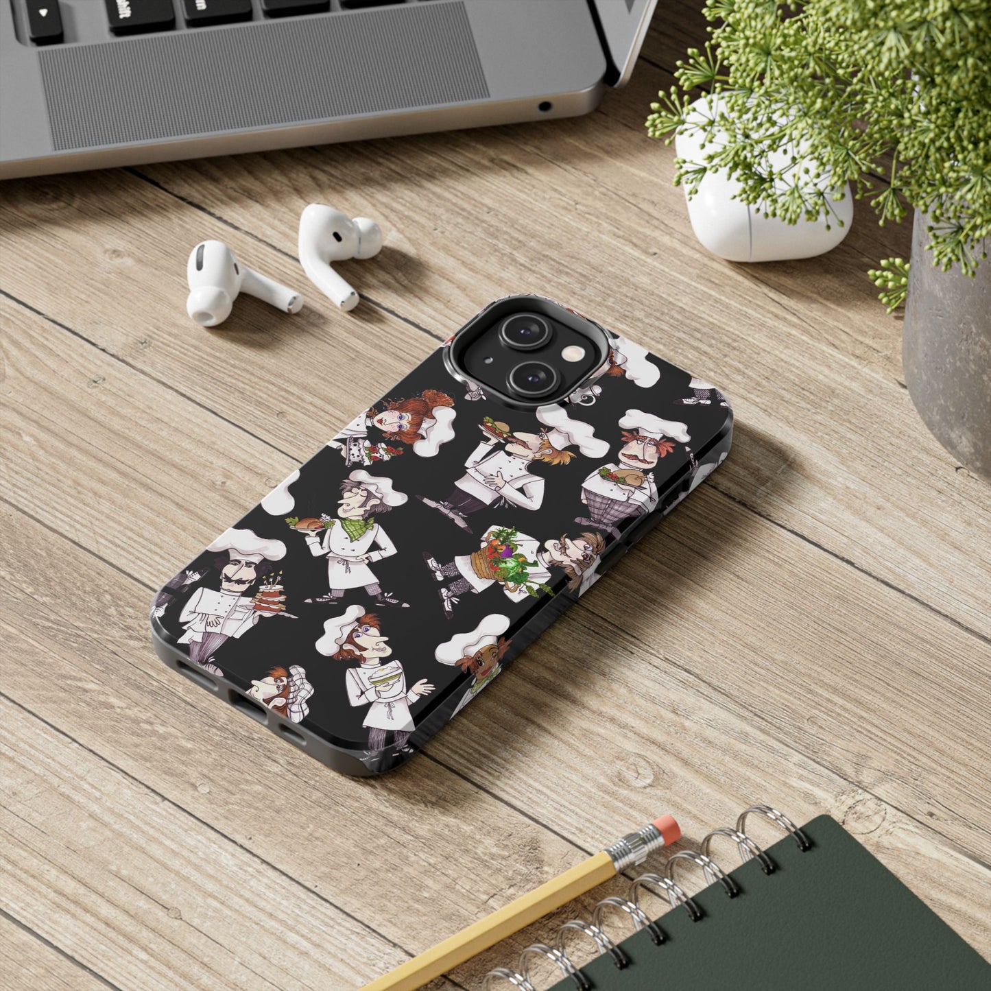 Tossed Chefs Black Phone Case