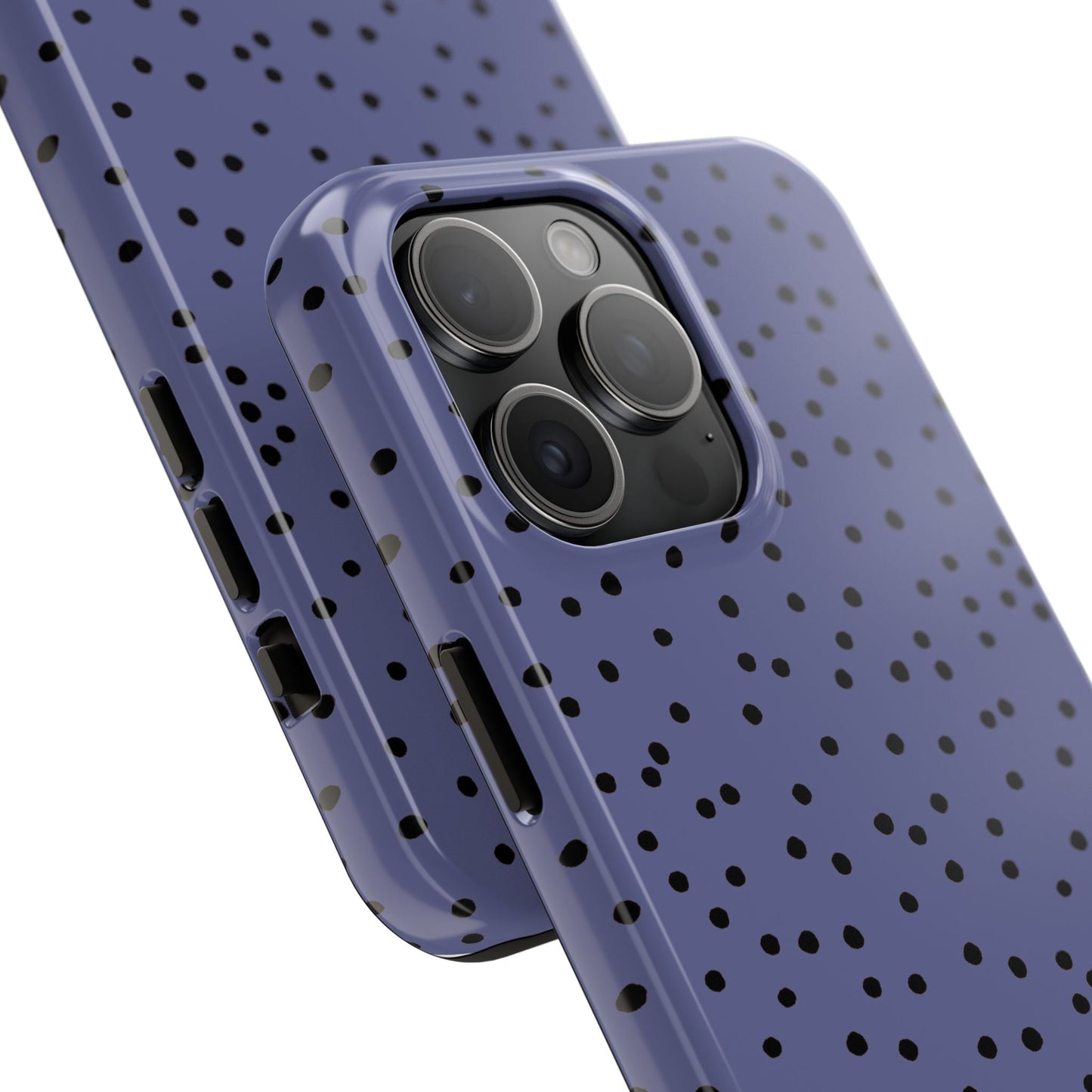 Dinky Dots Blue / Black Phone Case