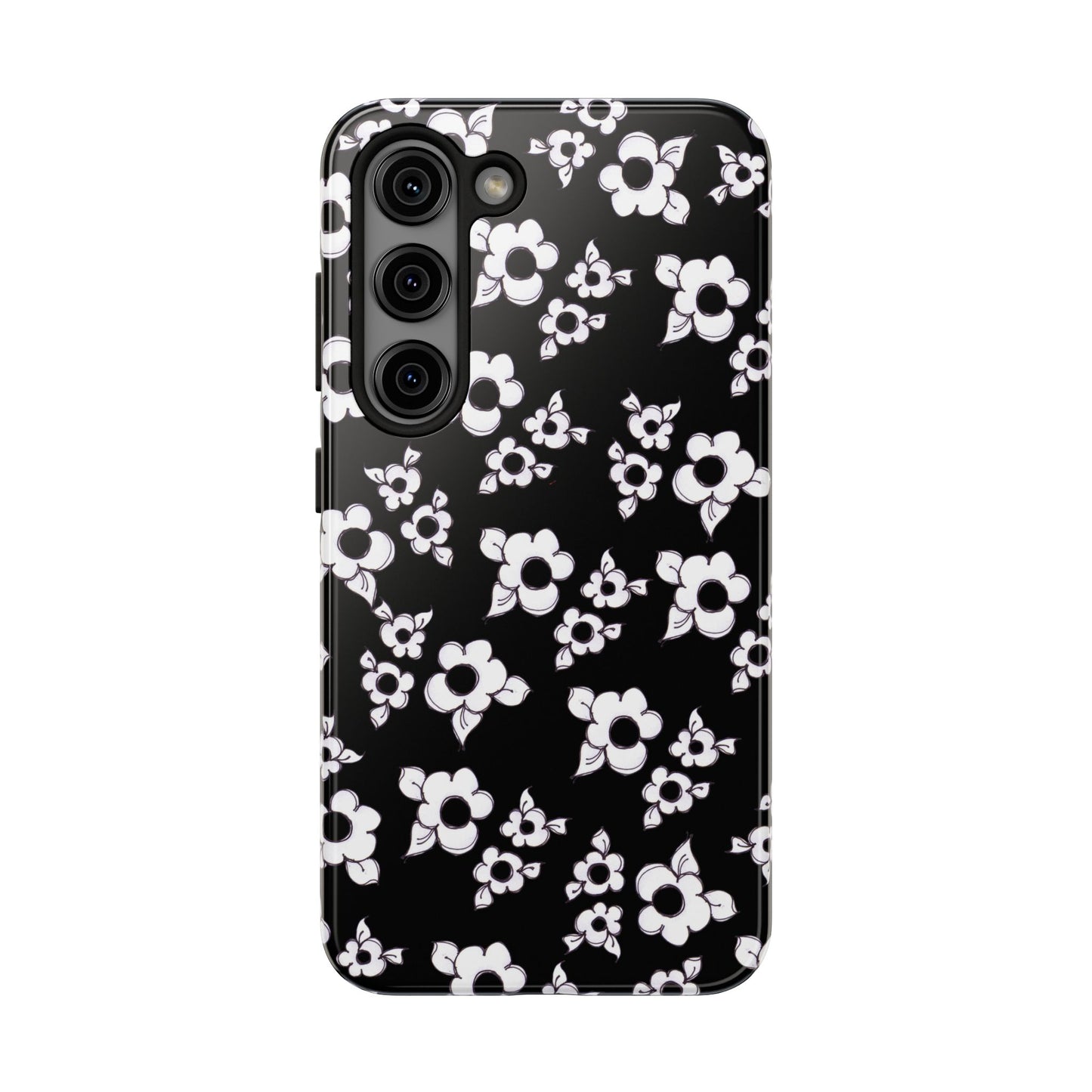 Daisy Cluster Black / White Phone Case