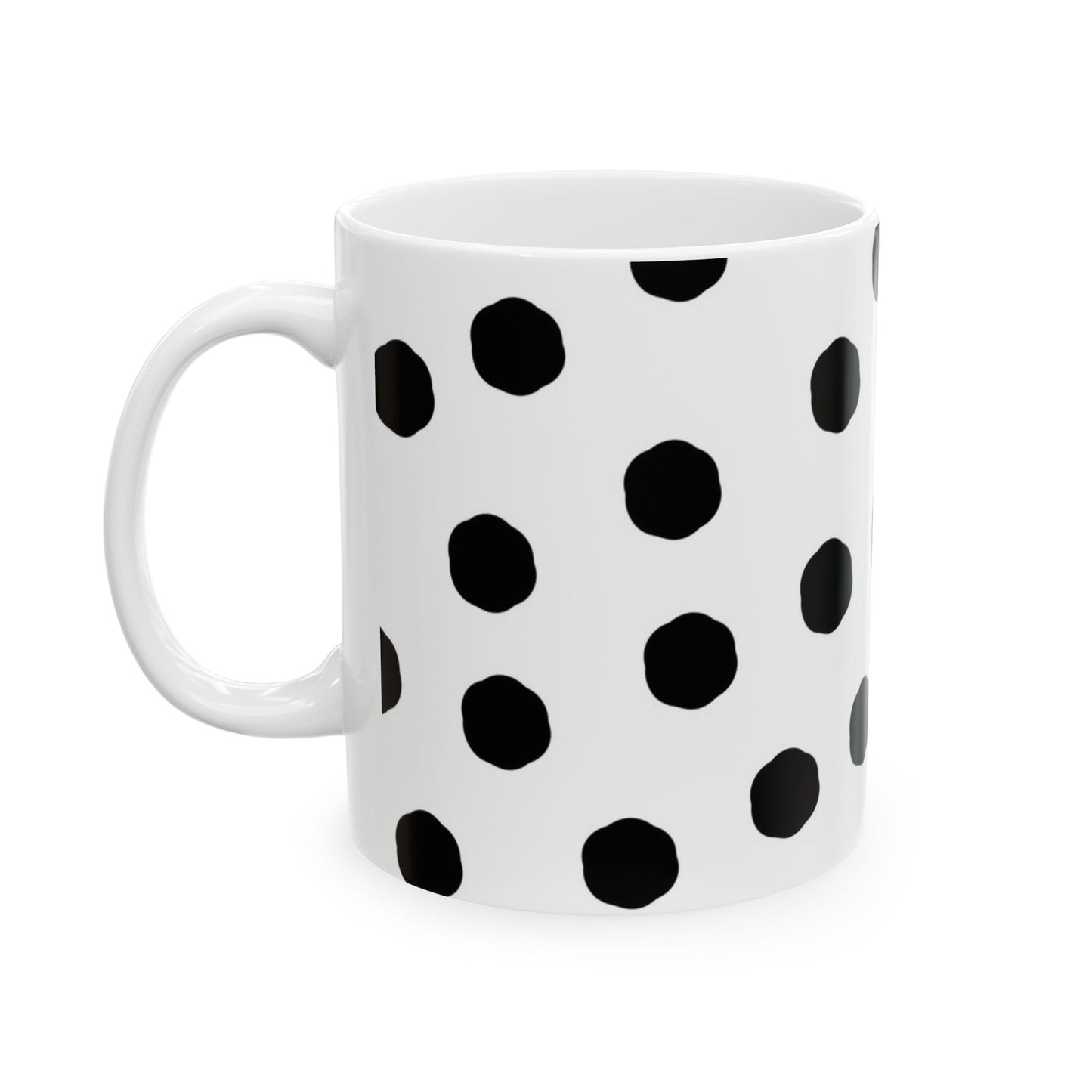 Jumbo Dots White / Black Cup