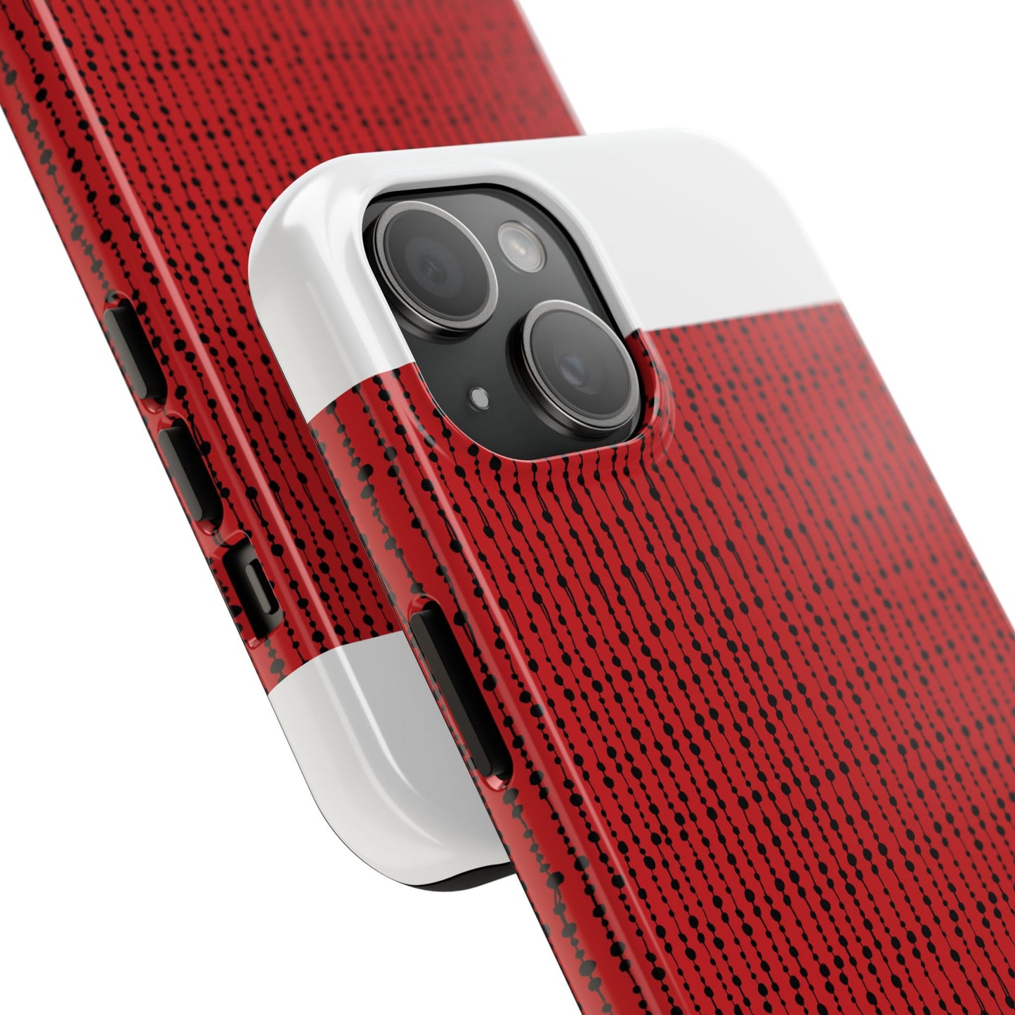 Beaded Curtain Red / Black Phone Case