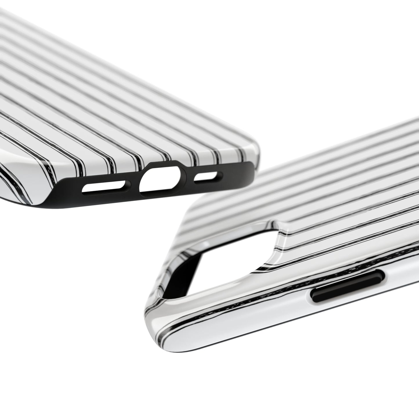 Napkin Stripe White / Black Phone Case