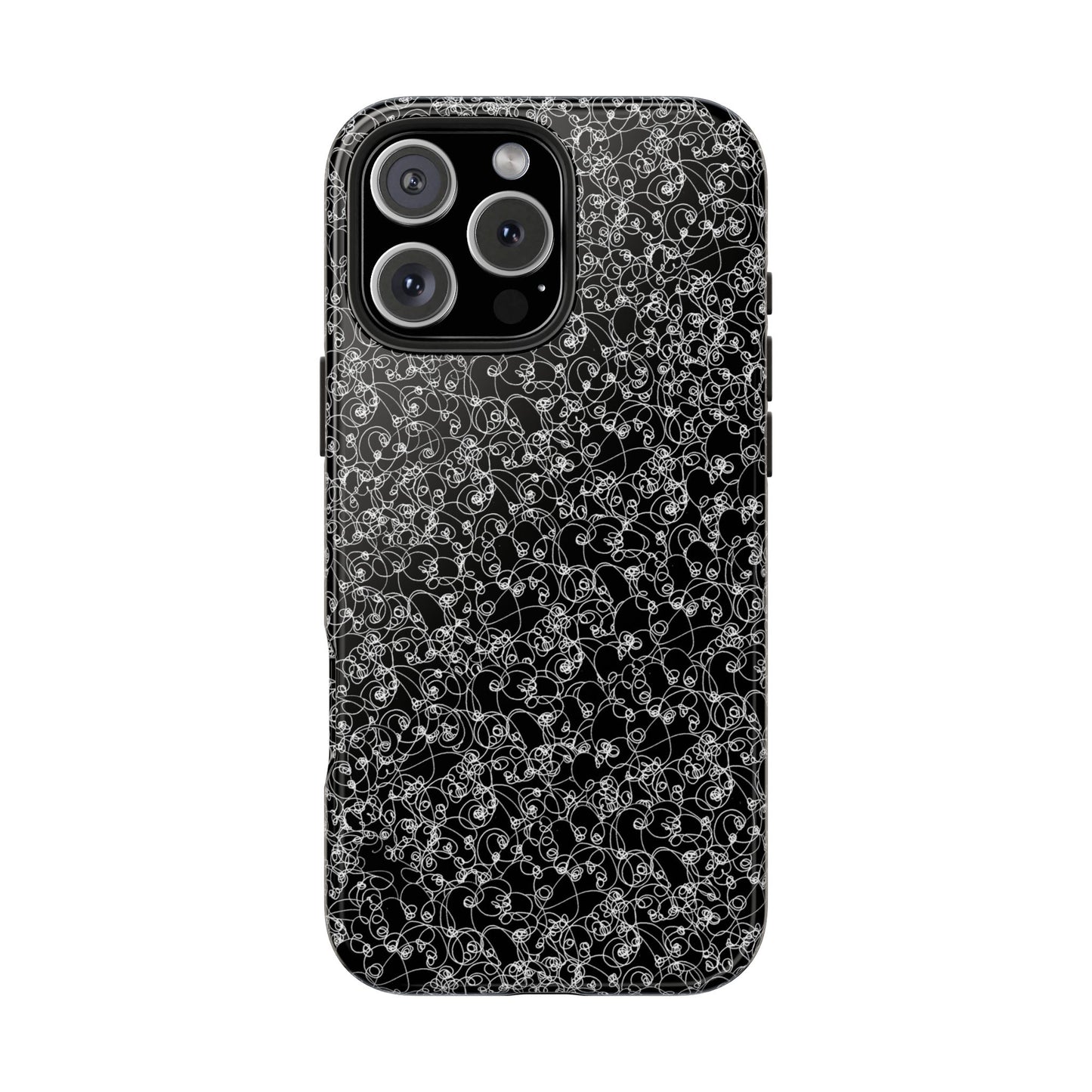 Scribble Black / White Phone Case