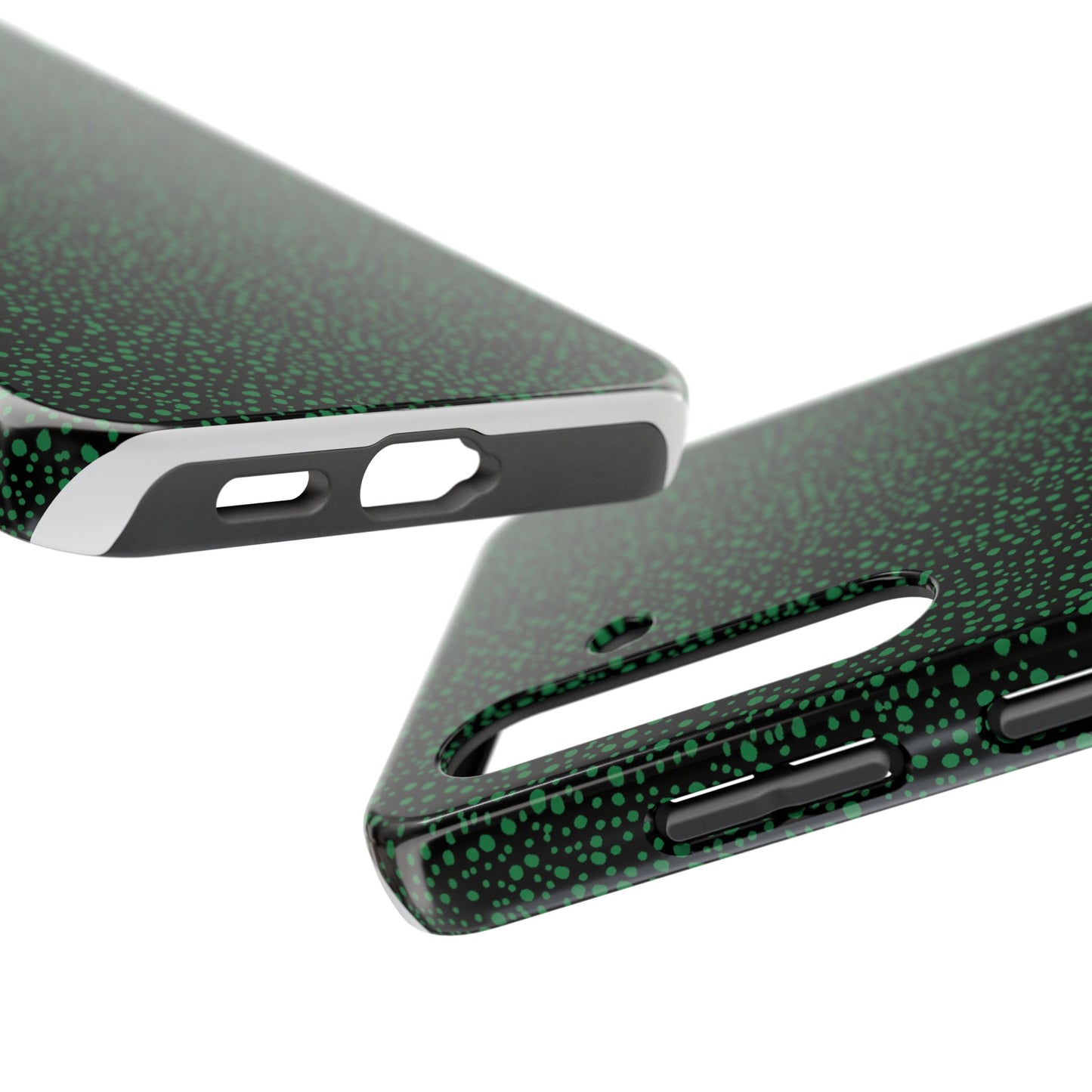 Confetti Black / Green Phone Case