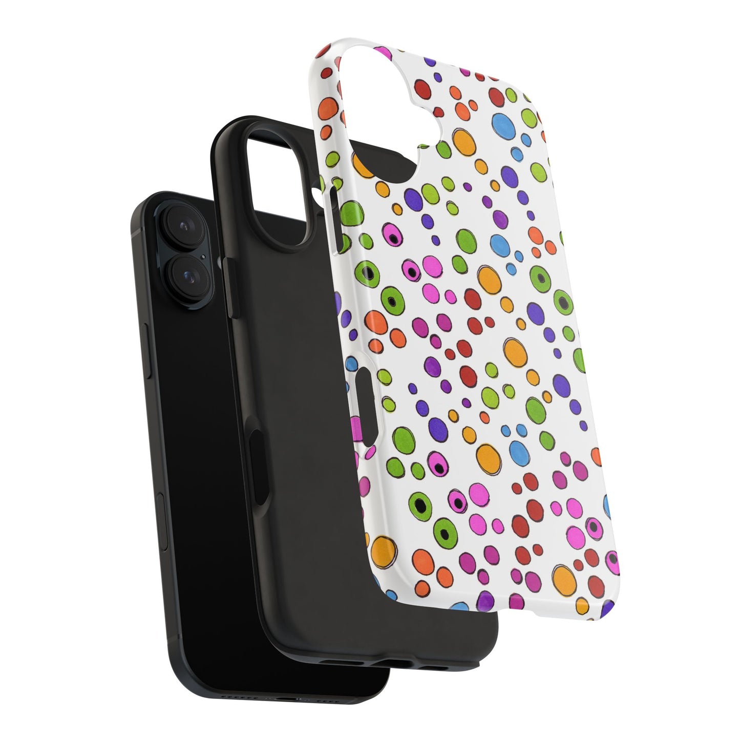 Dog Dots White / Multi Phone Case