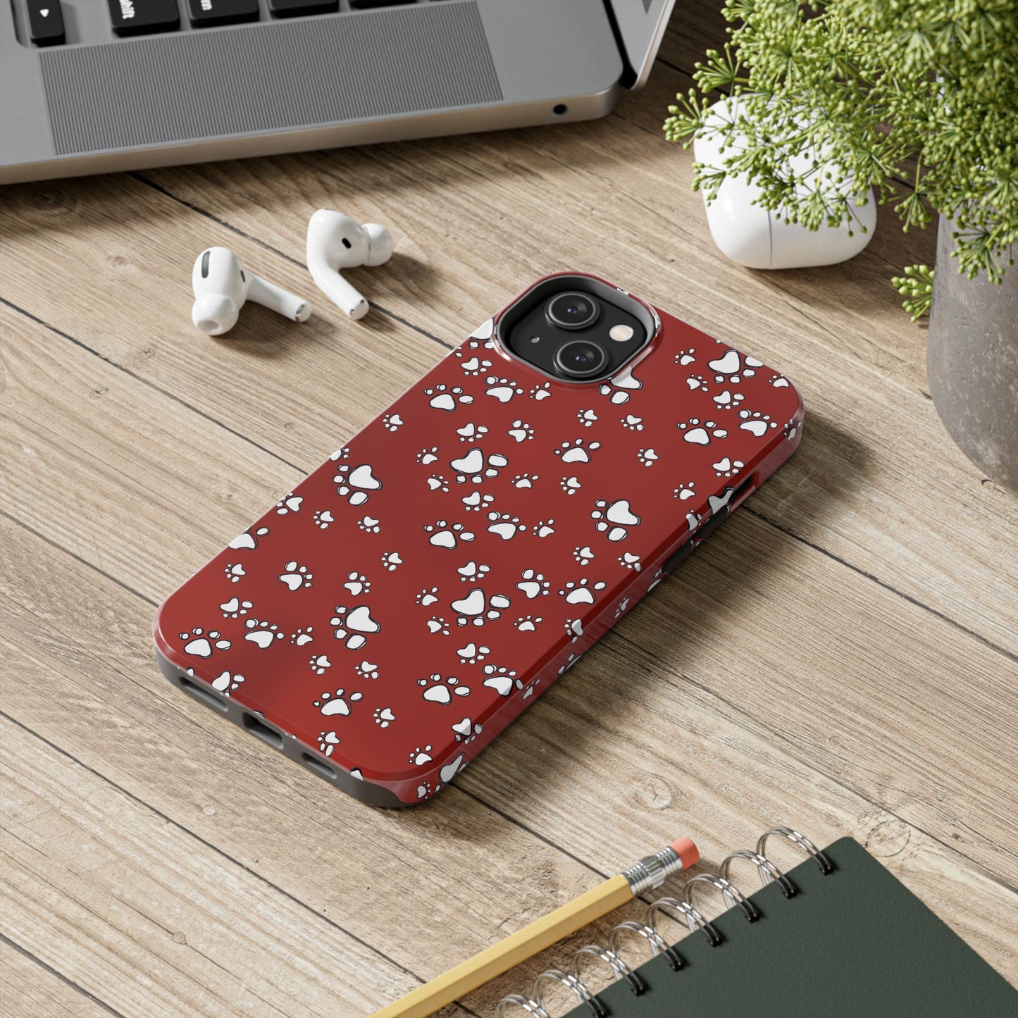 Paw Flakes Red Phone Case