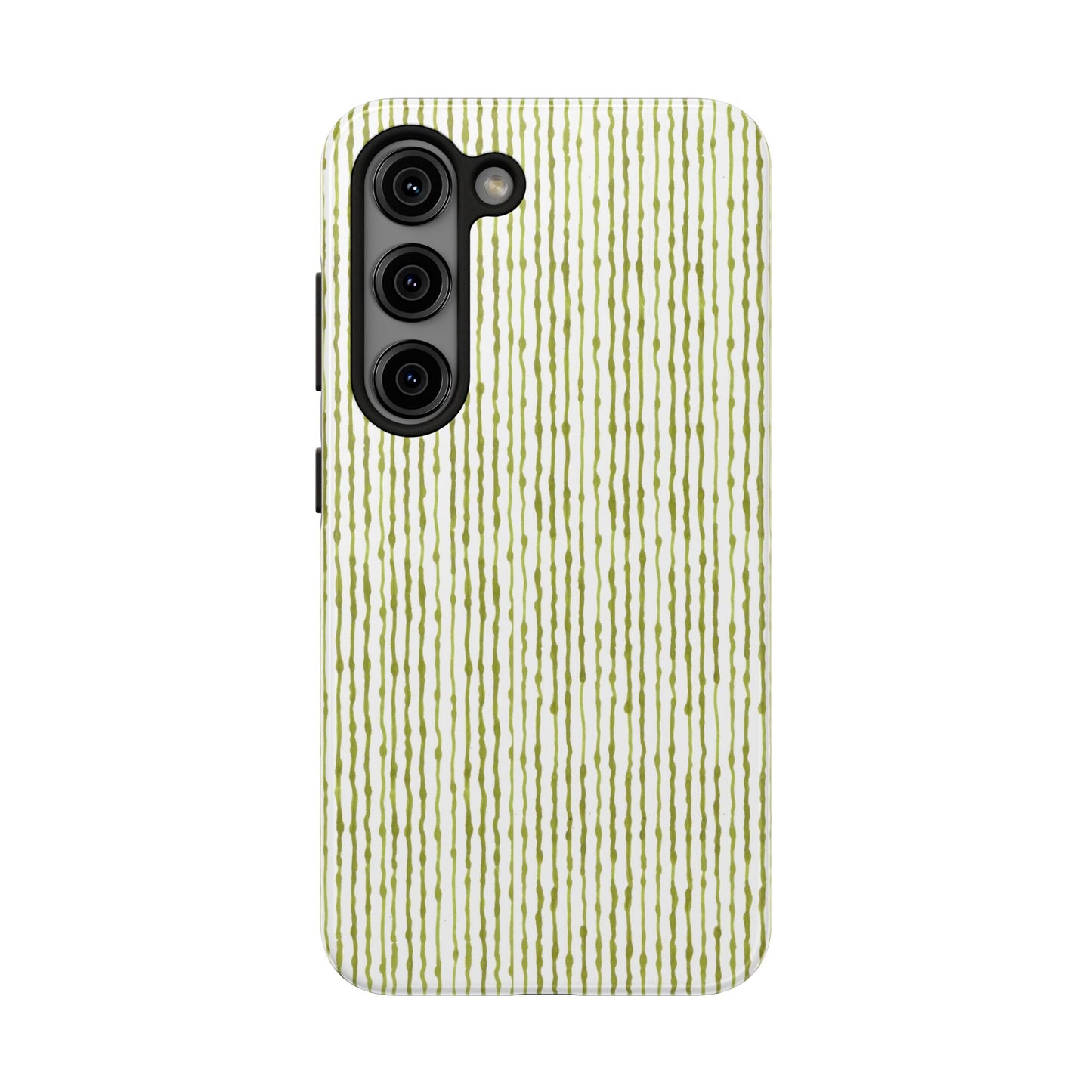 Faux Seersucker White / Green Phone Case