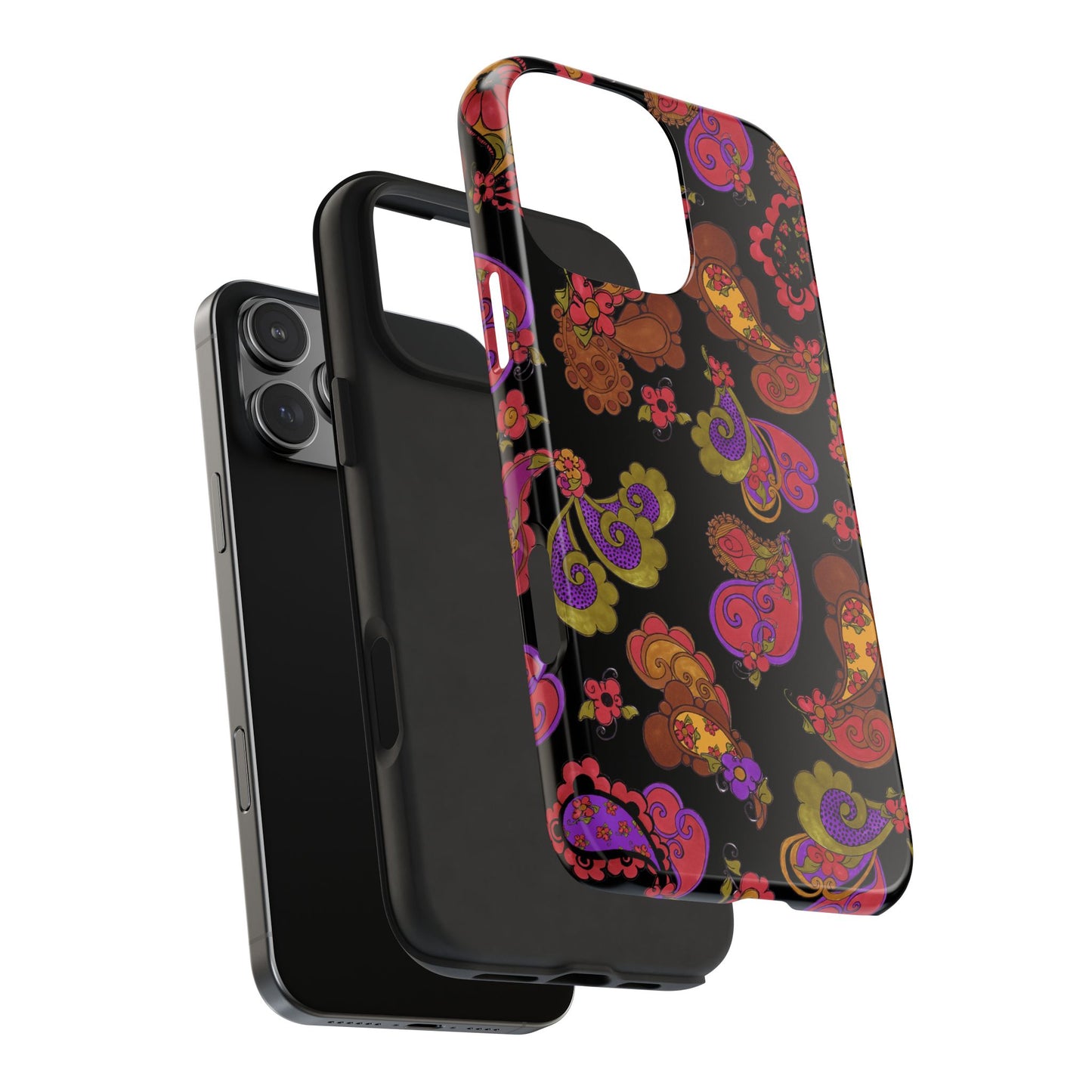 Posie Paisley Black Phone Case