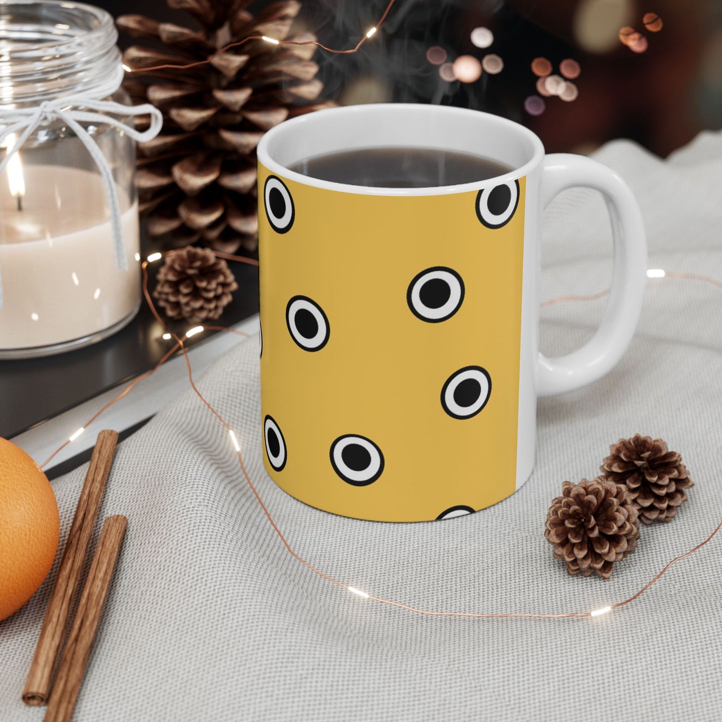 CD Dots Yellow / Black Cup