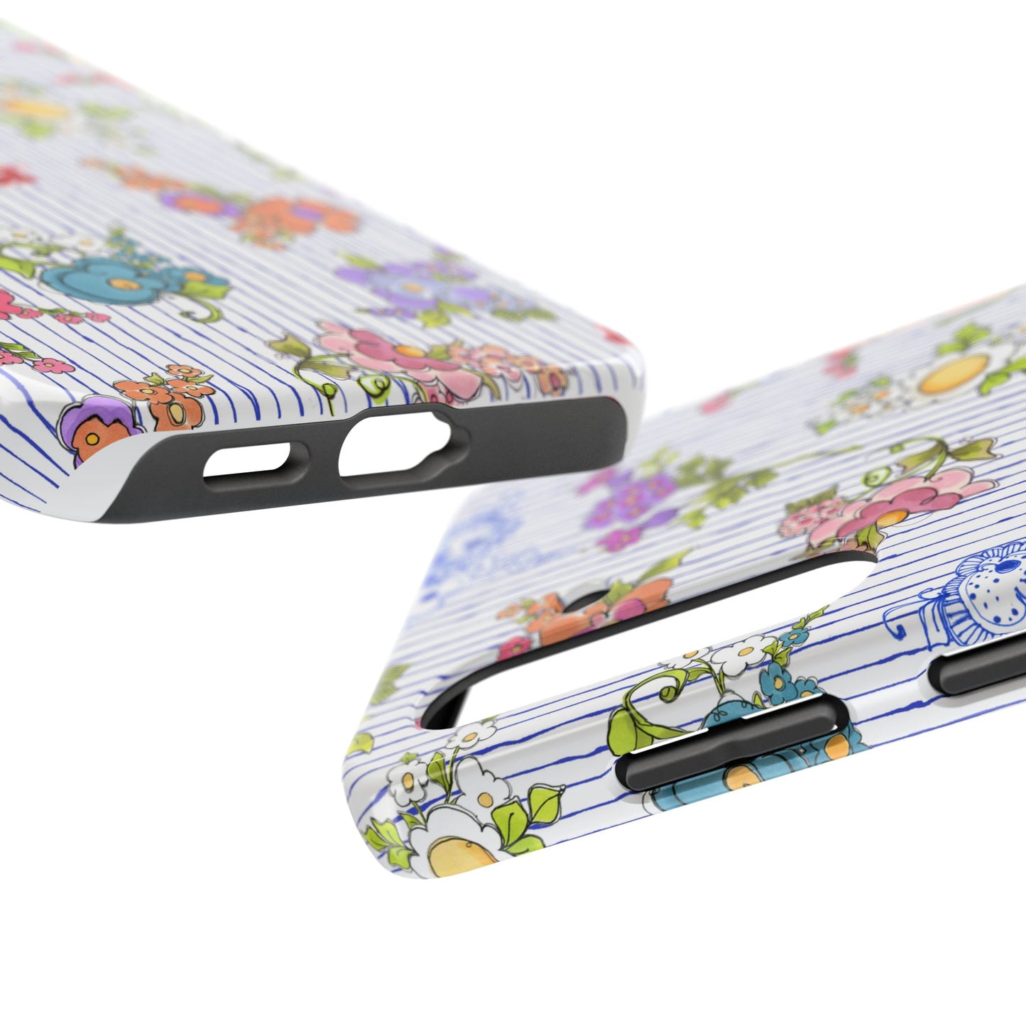 Mixed Bouquets Blue / White Phone Case