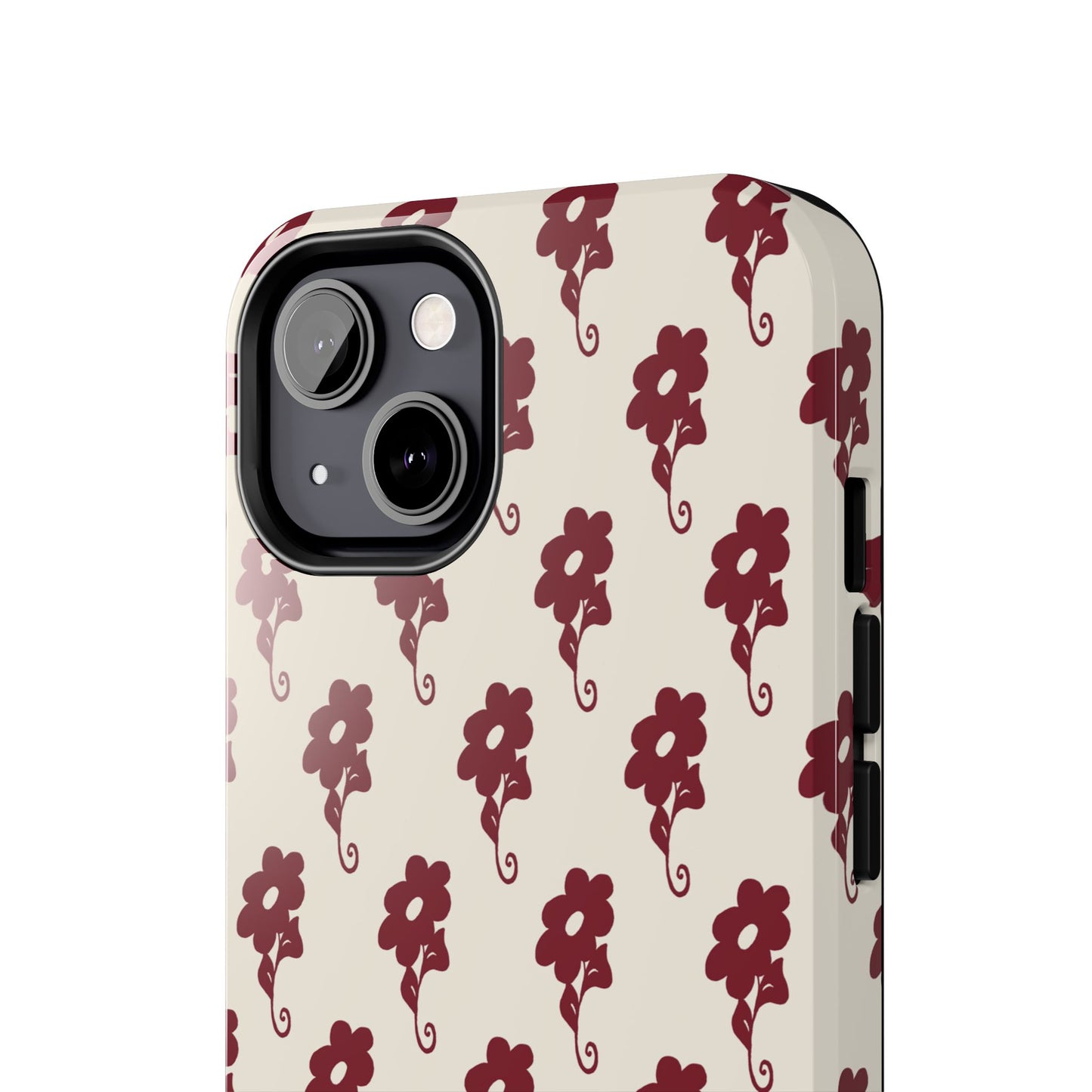 Flowers Ivory / Red Phone Case