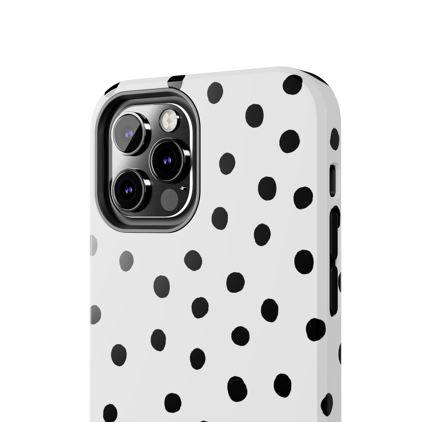 Dot White / Black Phone Case