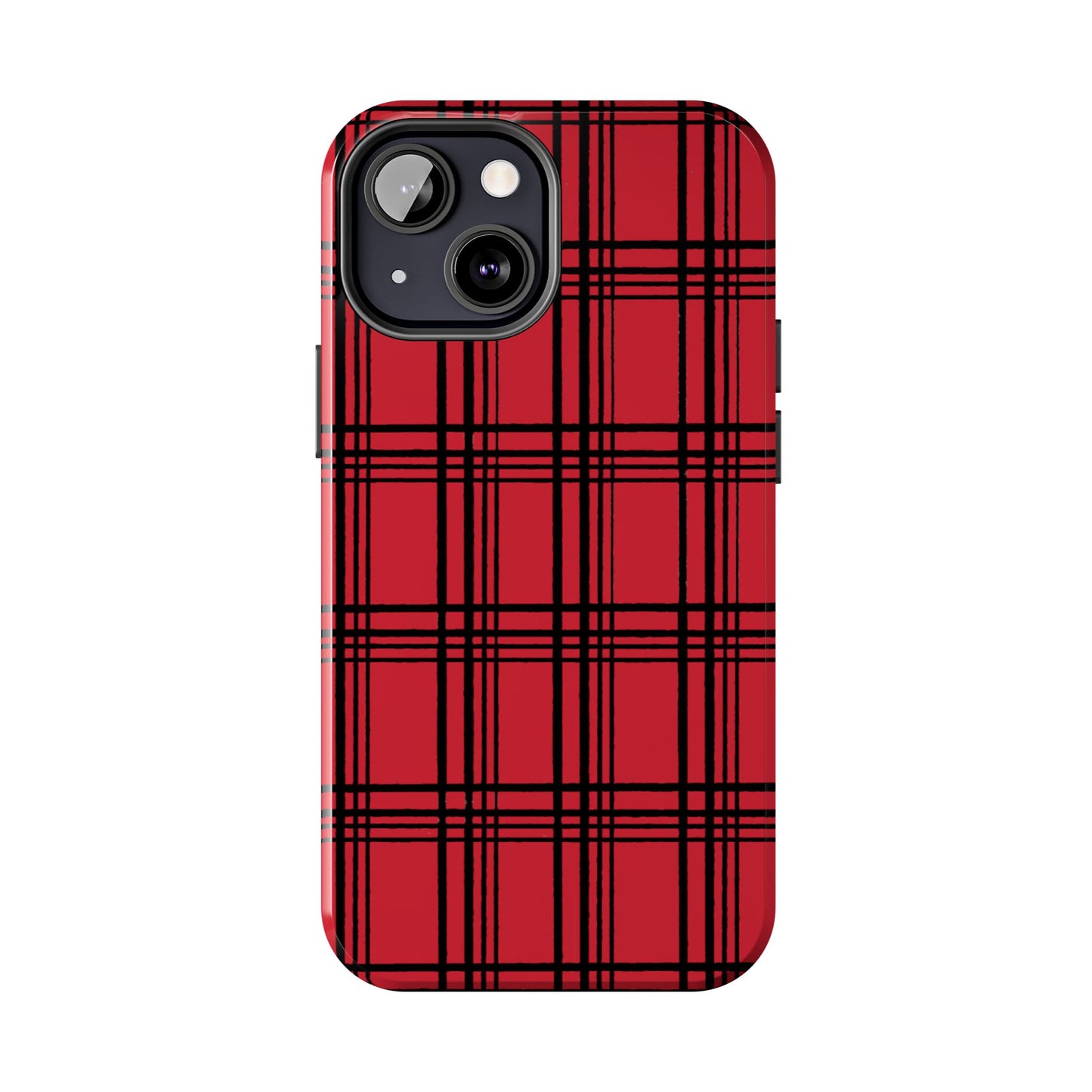 Glad Plaid Red / Black Phone Case