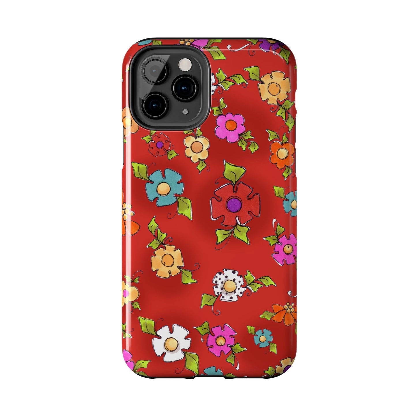 Happy Blooms Red Phone Case