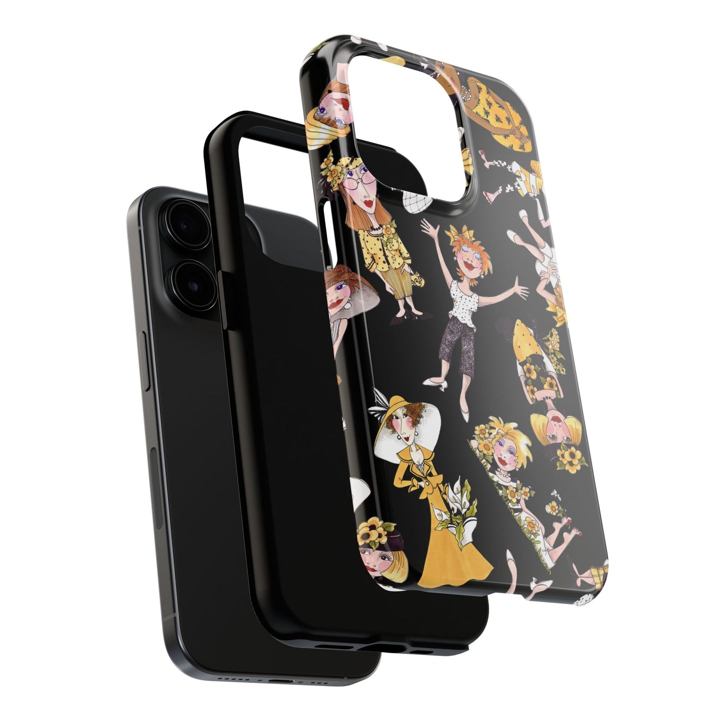 Bee Tossed Black Phone Case