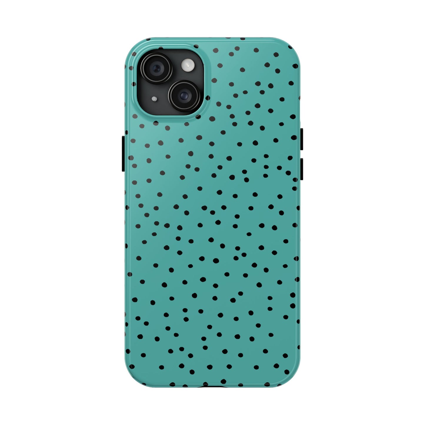 Dinky Dots Turquoise / Black Phone Case