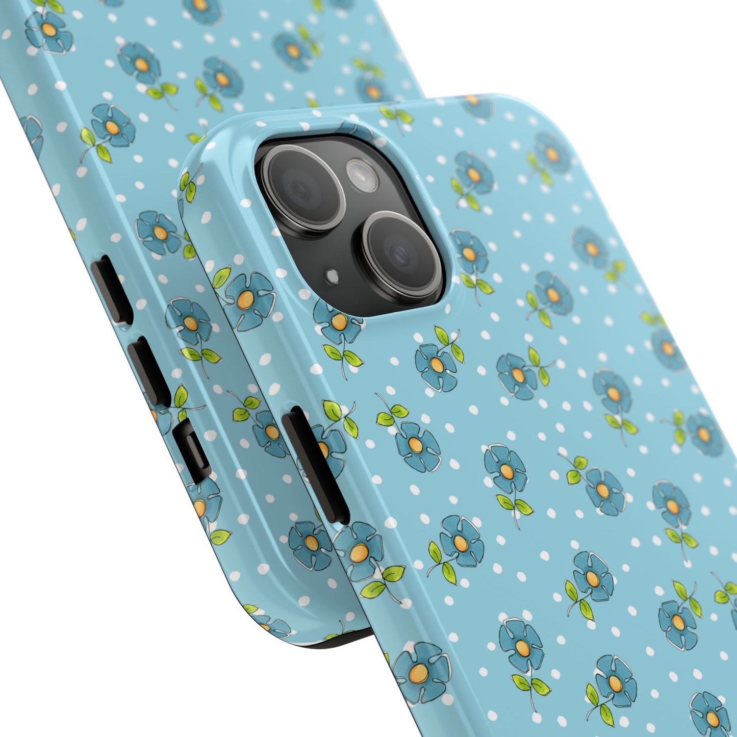 Daisy Dots Turquoise Phone Case