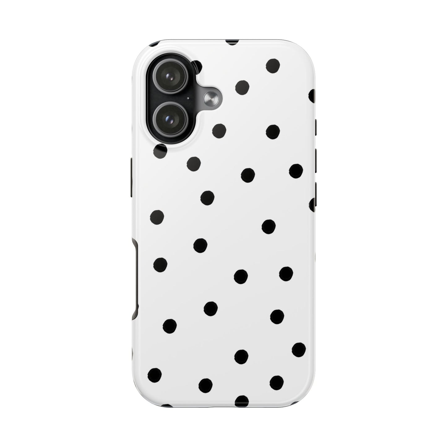 Space Dots White / Black Phone Case