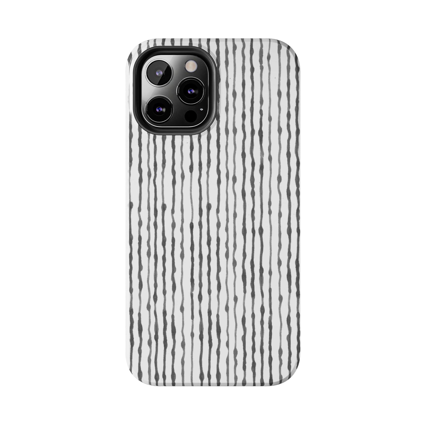 Faux Seersucker White / Charcoal Phone Case