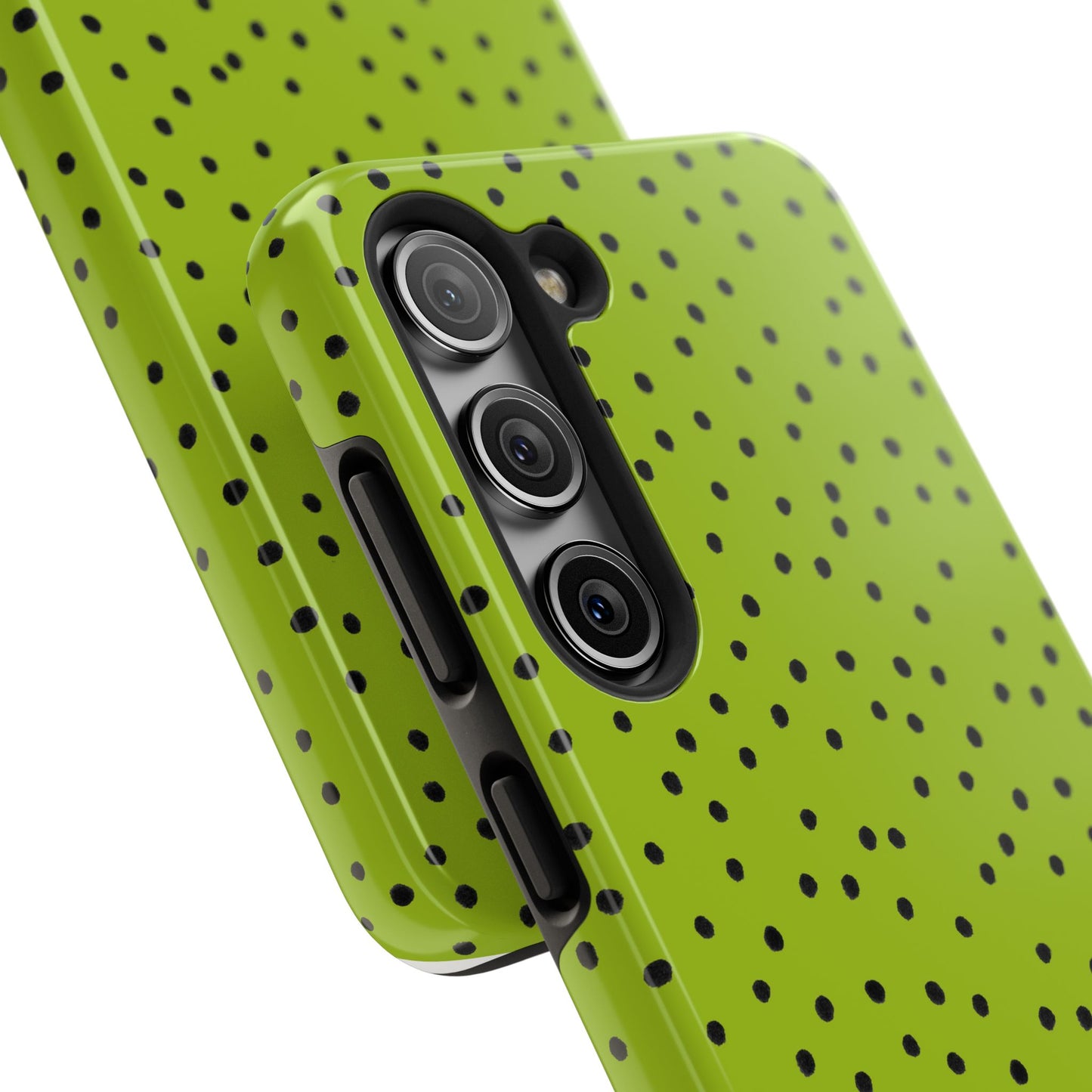 Dinky Dots Chartreuse / Black Phone Case