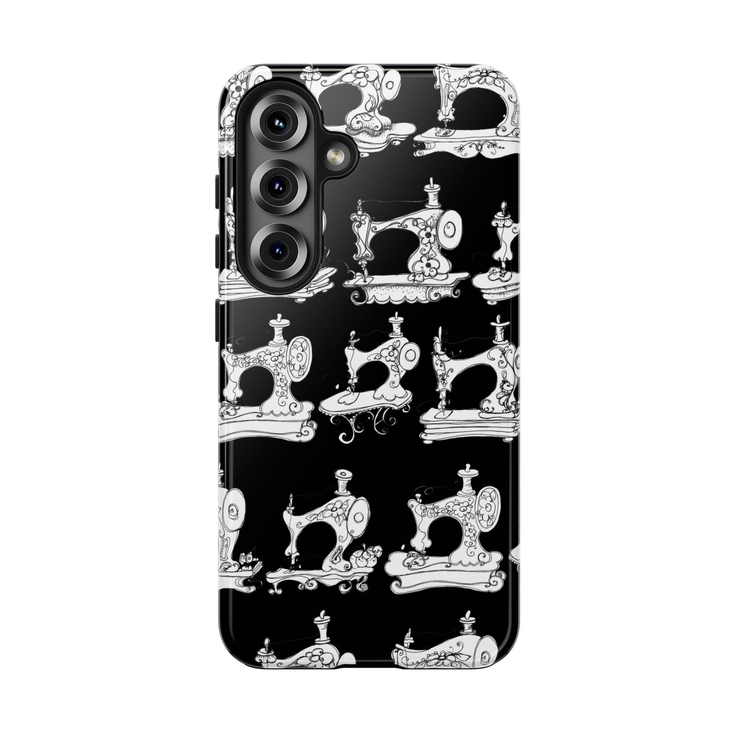 Sew Sew Black / White Phone Case