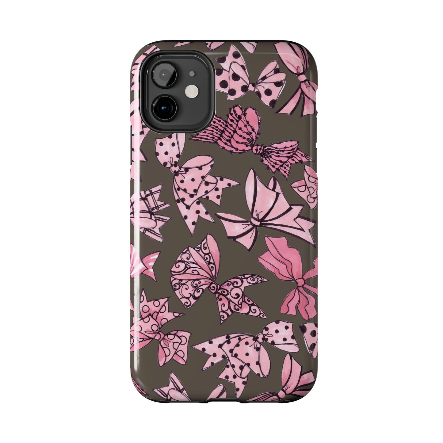 Blushing Bows Mocha Phone Case