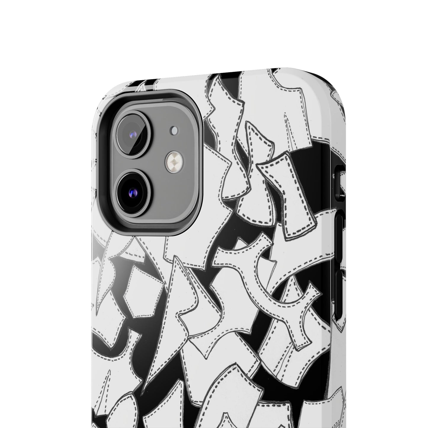 Pattern Pieces Black Phone Case