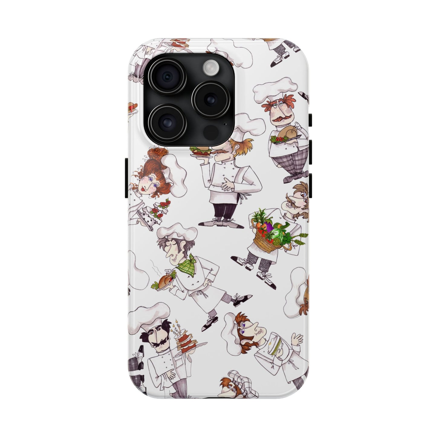Tossed Chefs White Phone Case