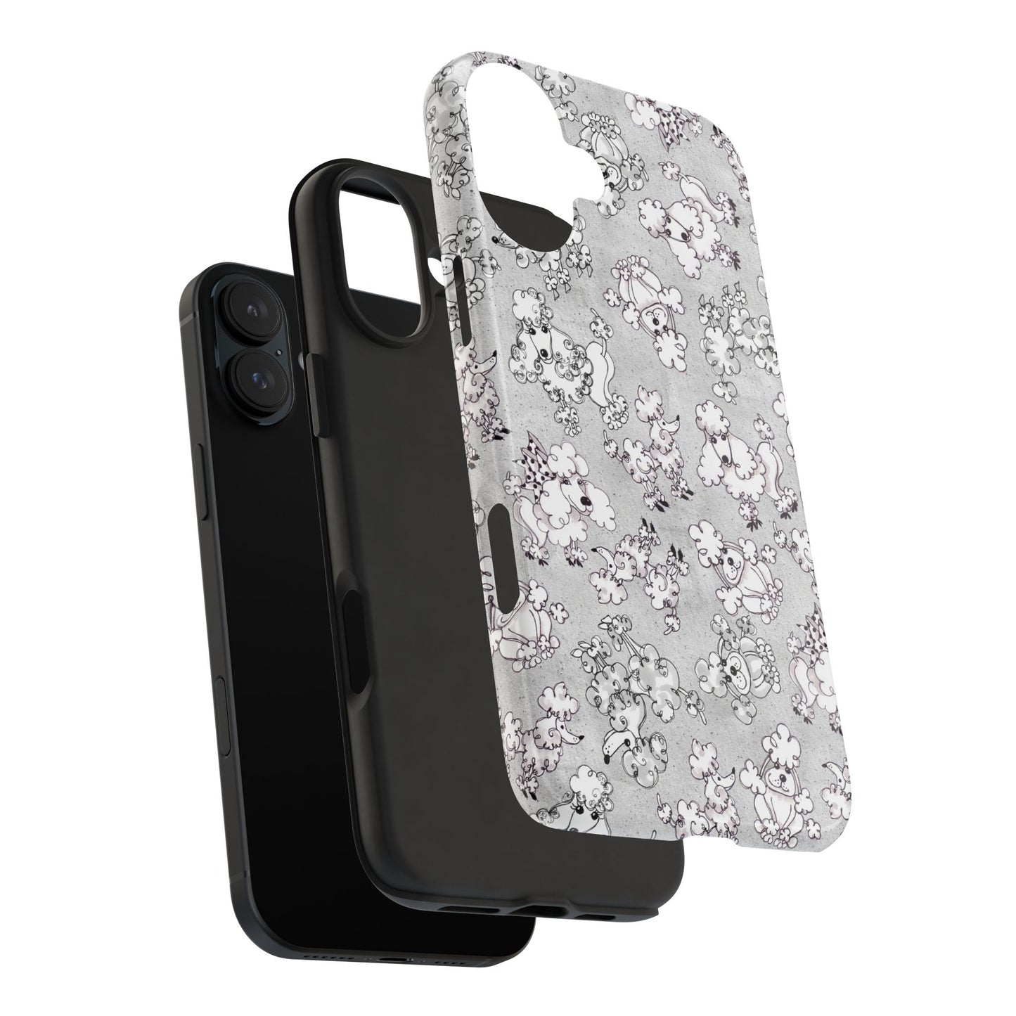 Paris Poodles Silver Phone Case