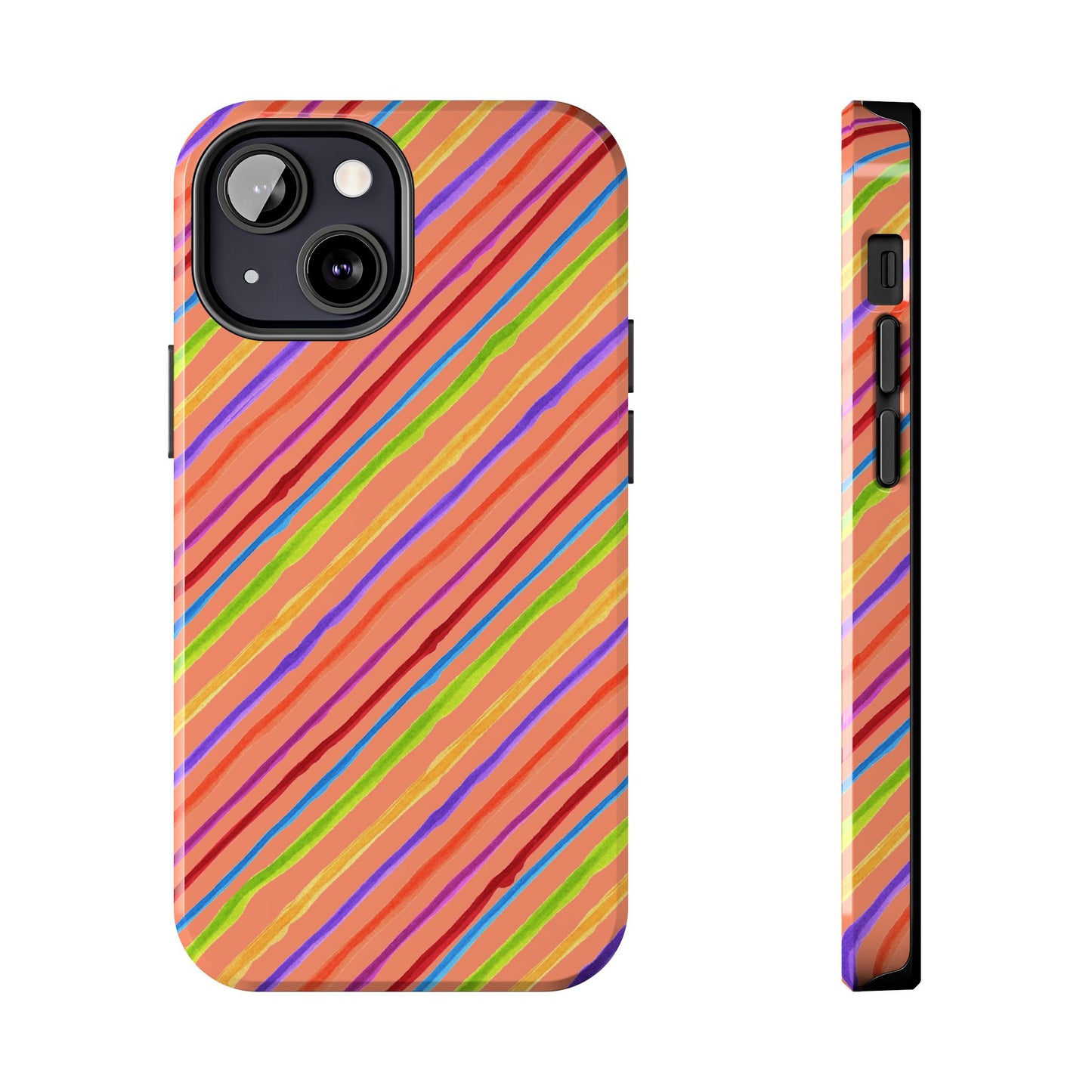 Calico Stripe Orange Phone Case