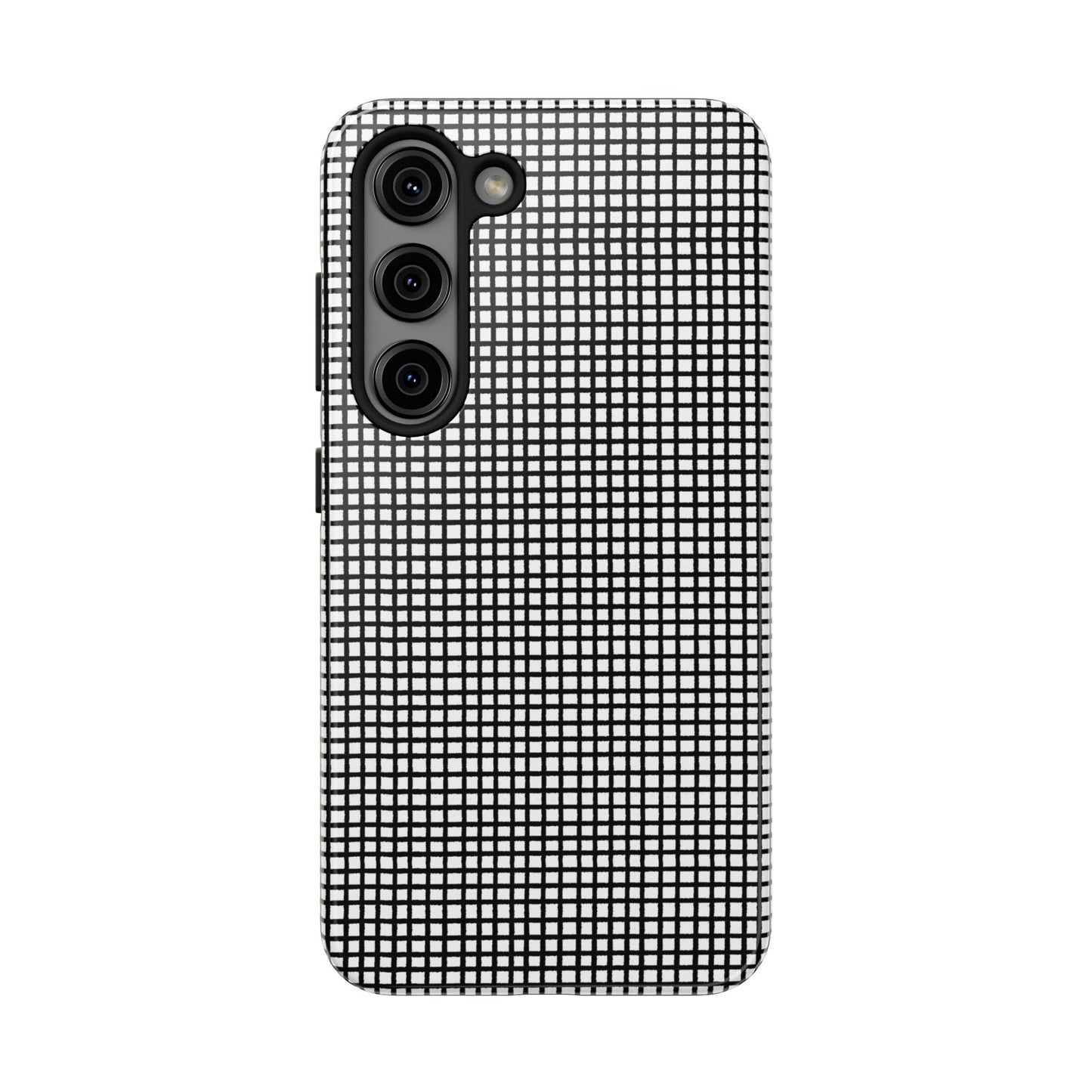 Gingham Black / White Phone Case