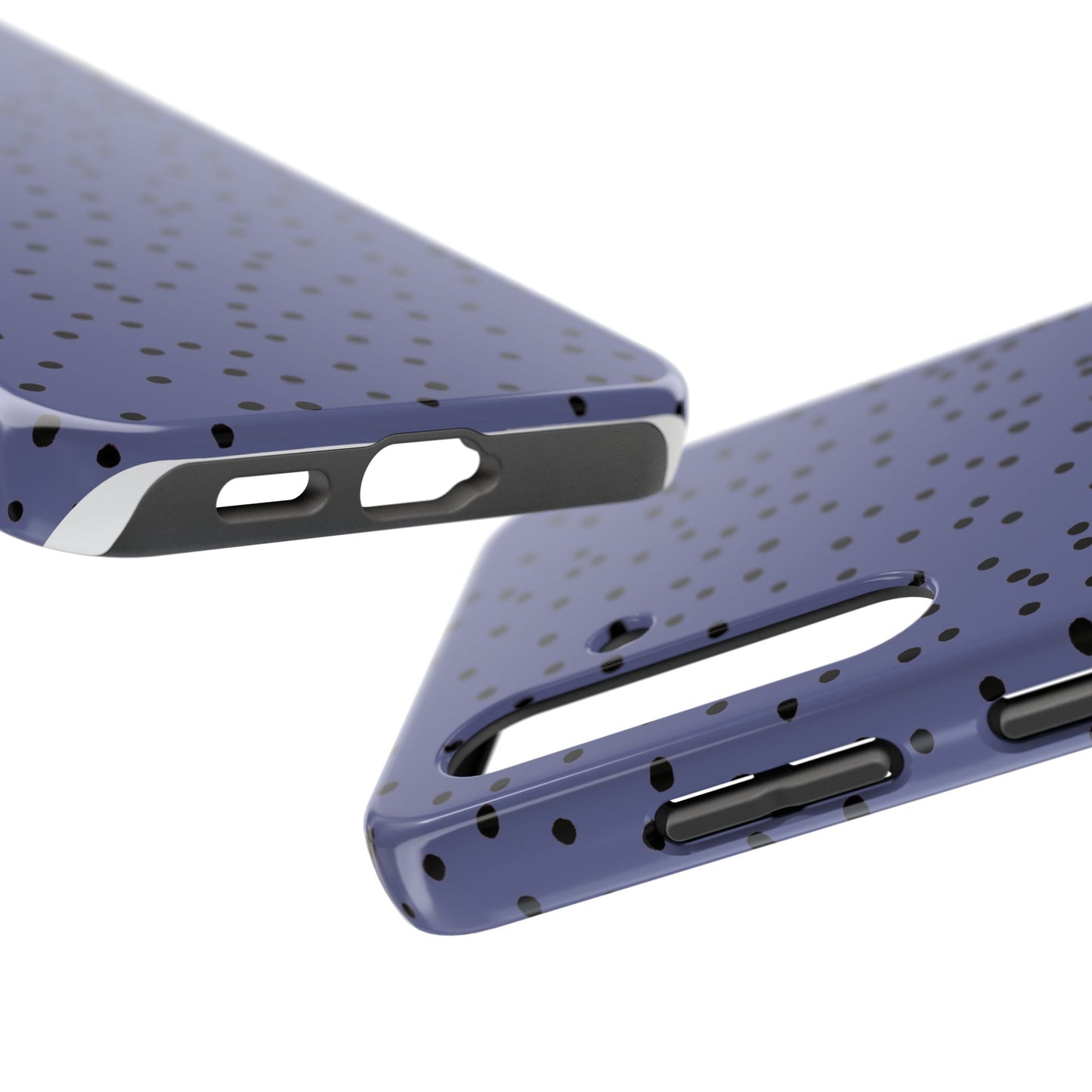 Dinky Dots Blue / Black Phone Case