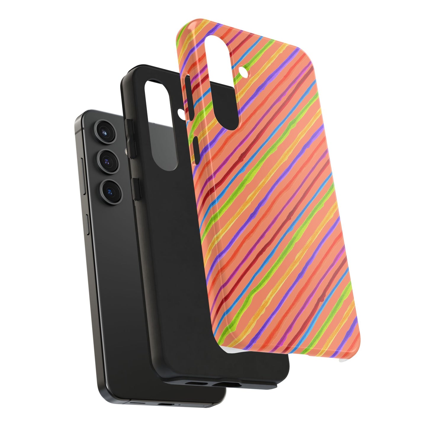 Calico Stripe Orange Phone Case