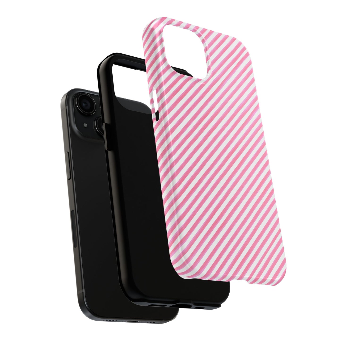 Bias Stripe Pink / White Phone Case