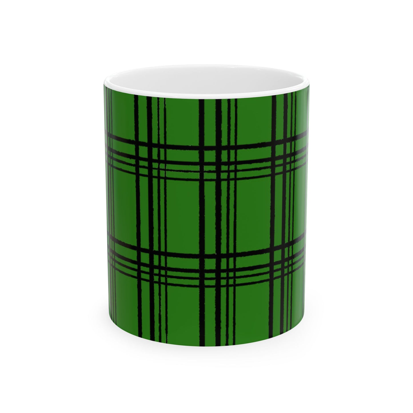 Glad Plaid Green / Black Cup