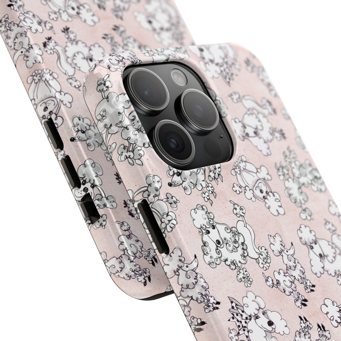 Paris Poodles Pink Phone Case