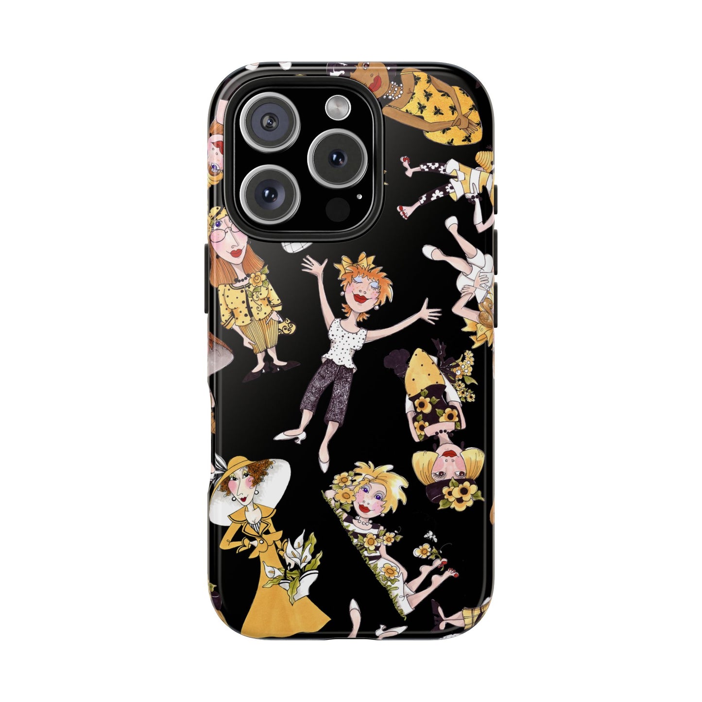 Bee Tossed Black Phone Case