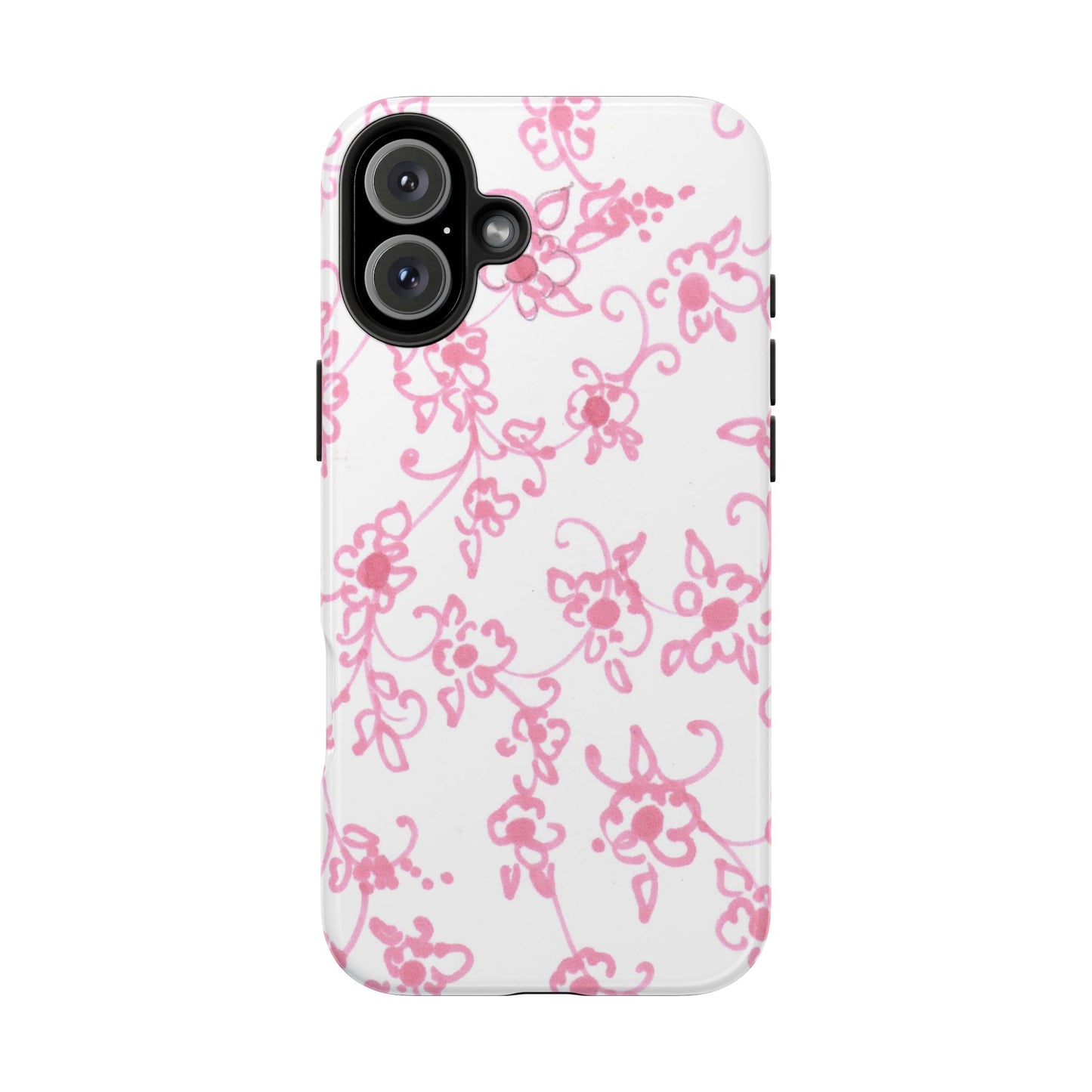 Juliette Ladies White / Pink Flowers Phone Case
