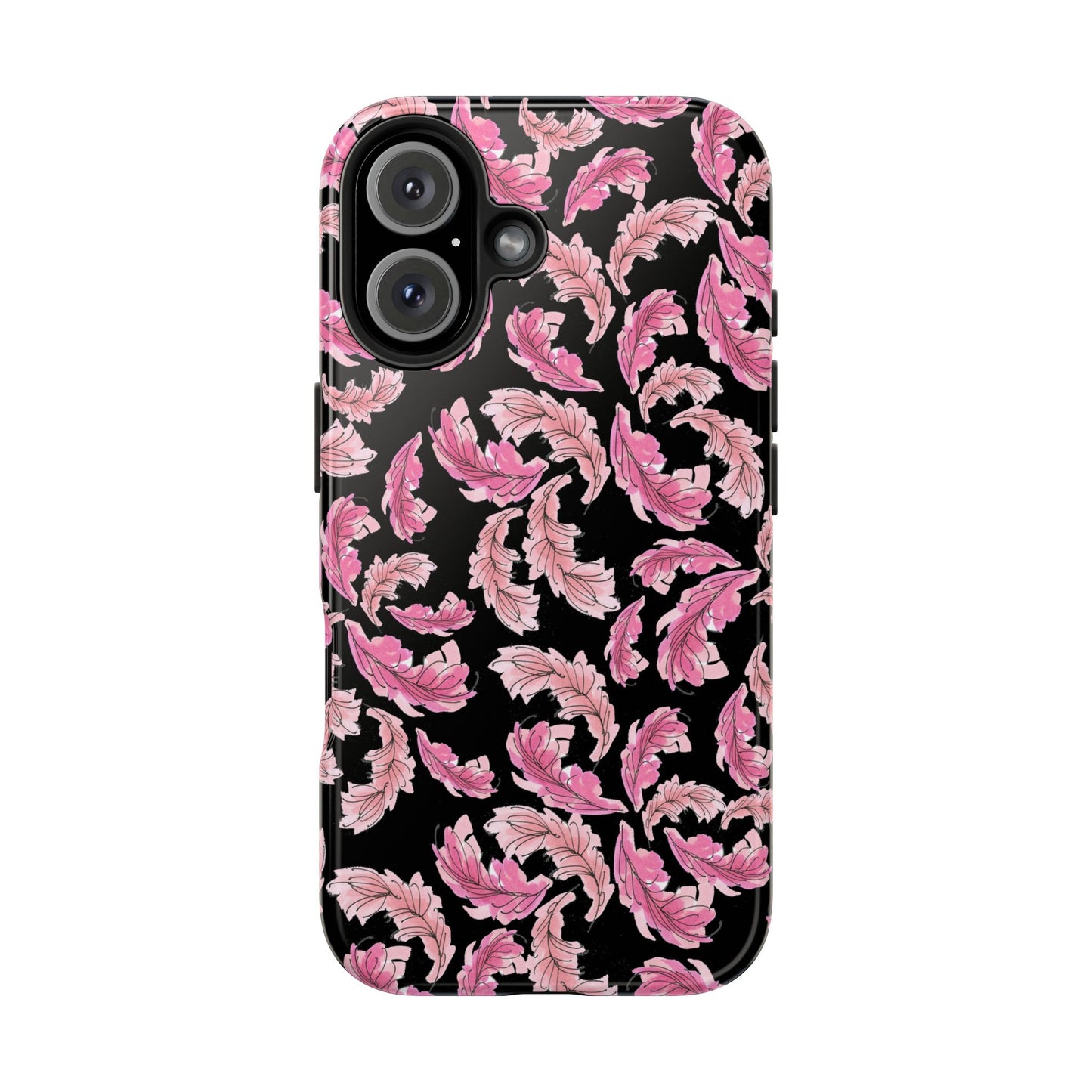 Flam Feathers Black Phone Case