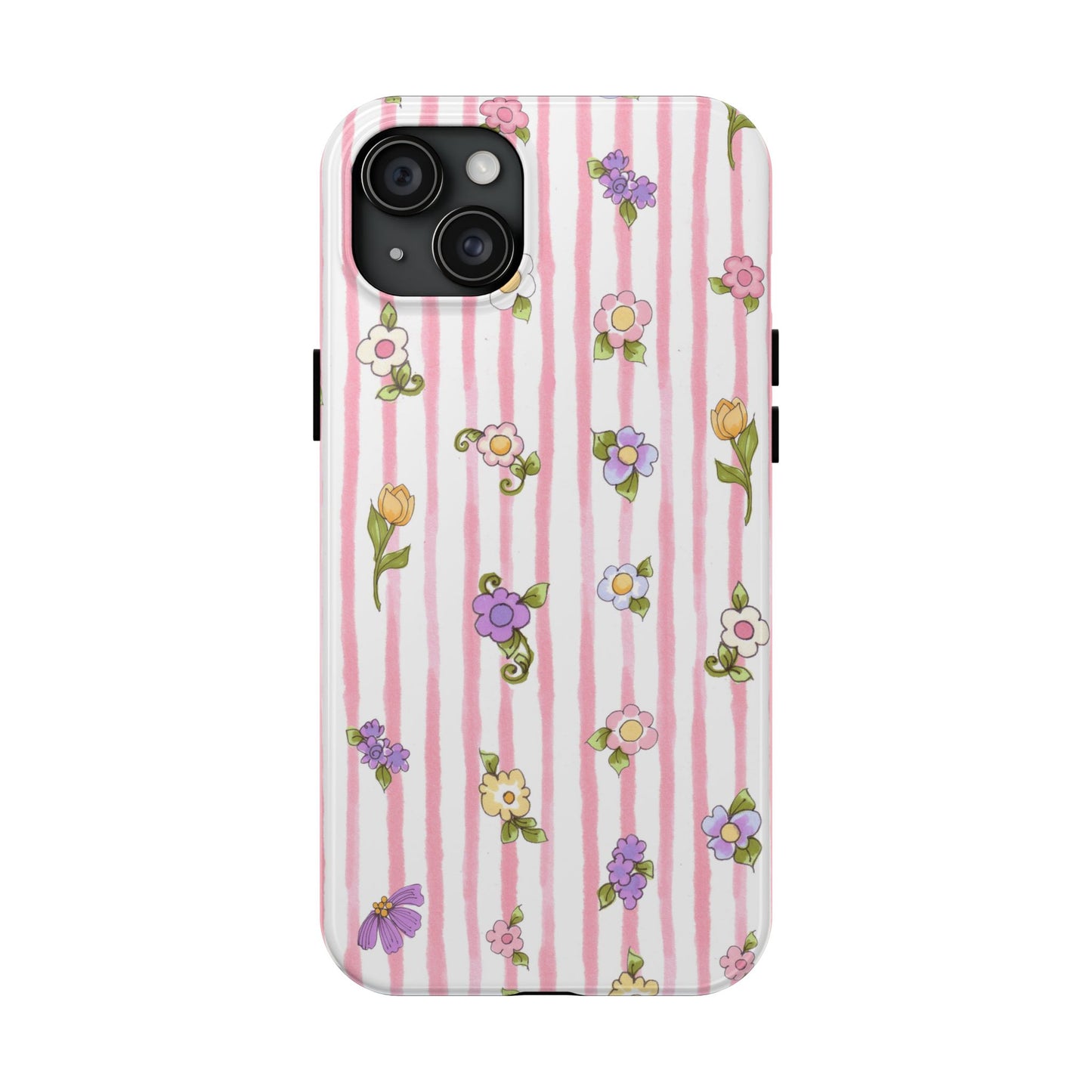 Pretty Posie Stripe Phone Case