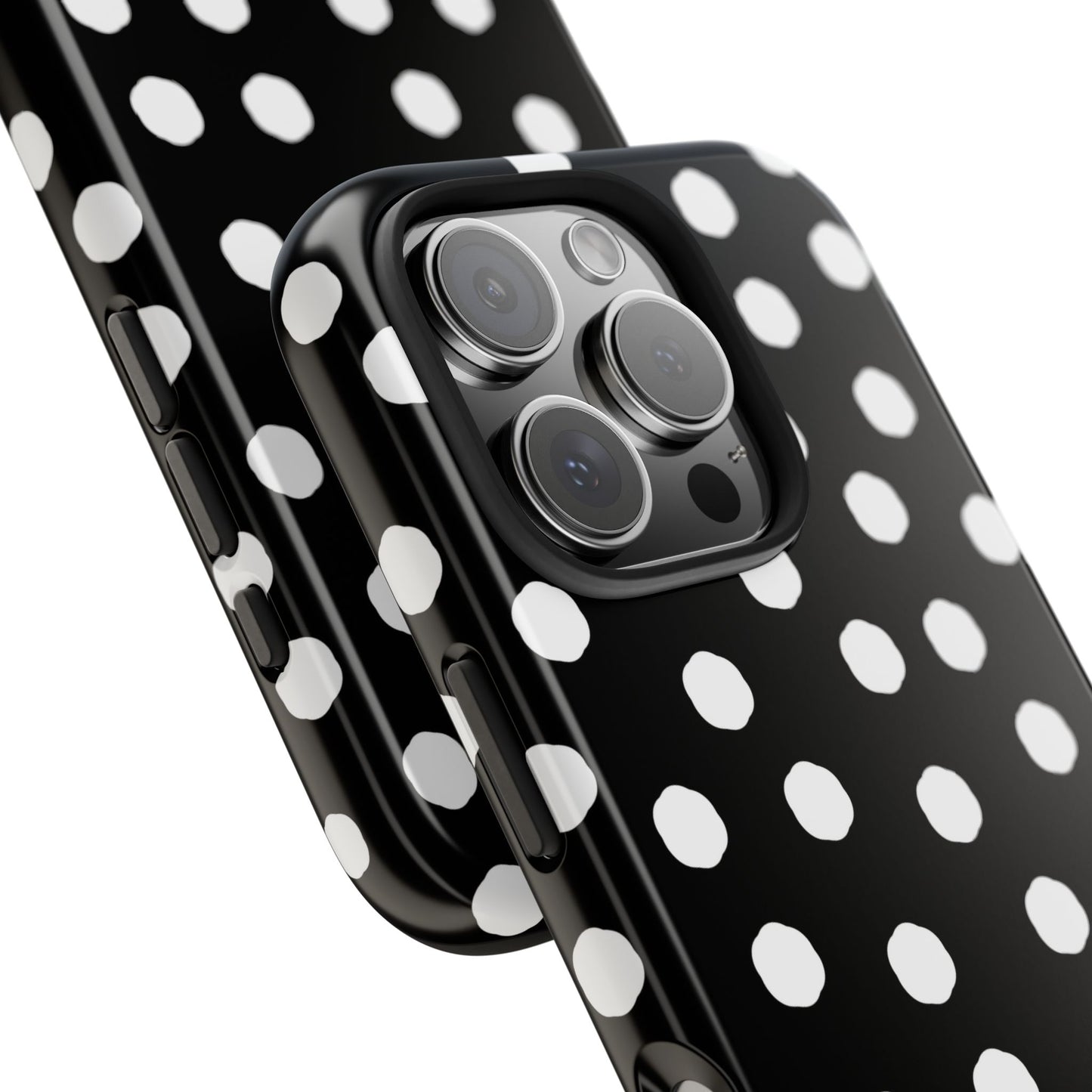 Jumbo Dots Black / White Phone Case