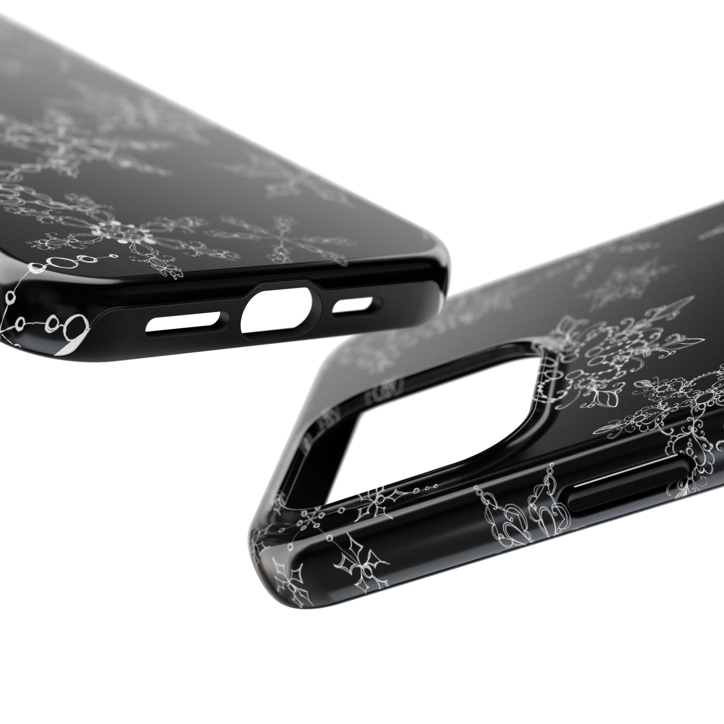 Random Flakes Black Phone Case