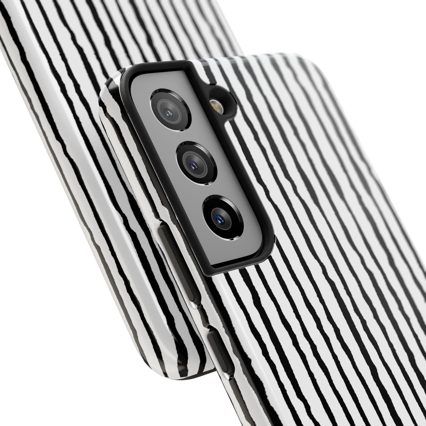 Sorta Stripe White / Black Phone Case