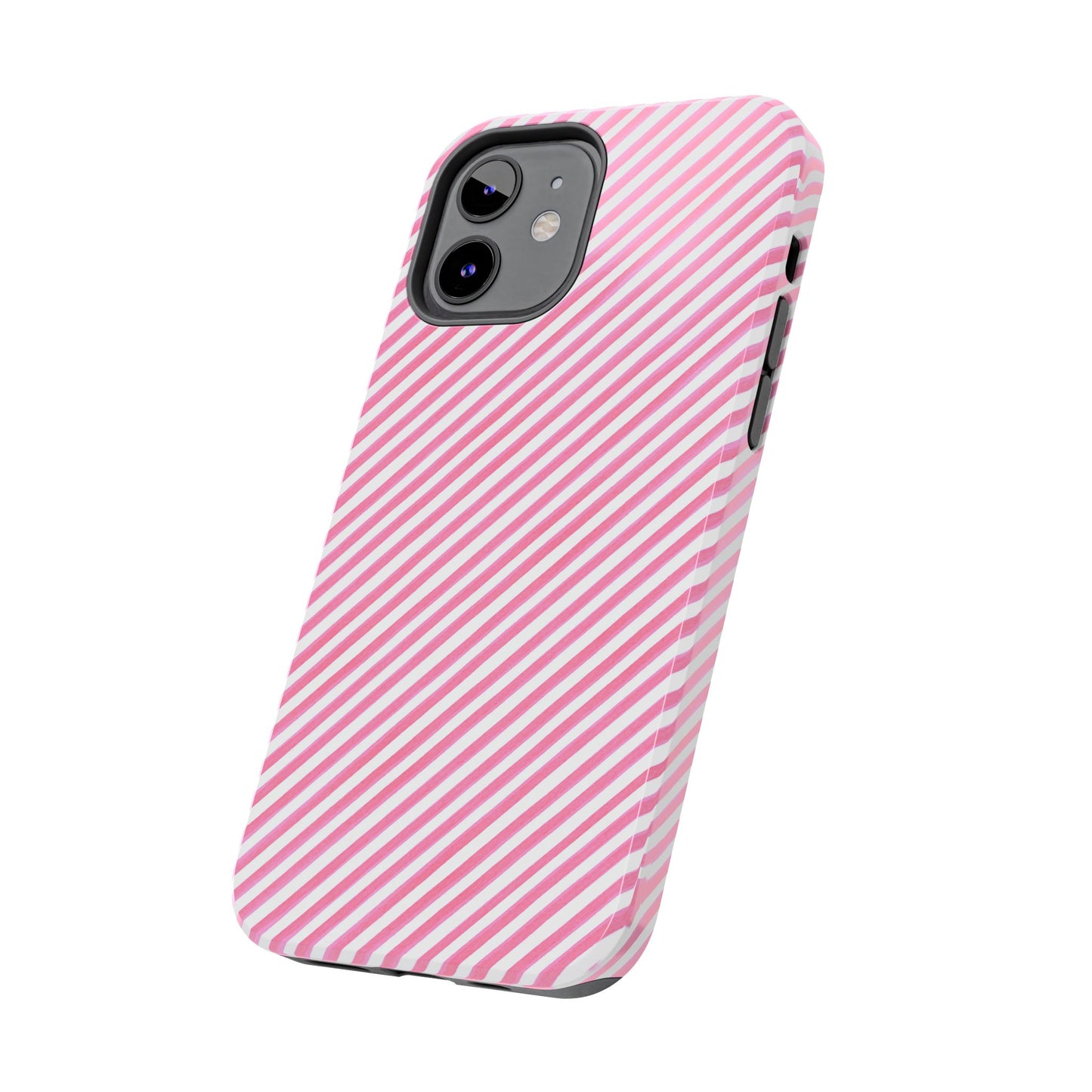Bias Stripe Pink / White Phone Case