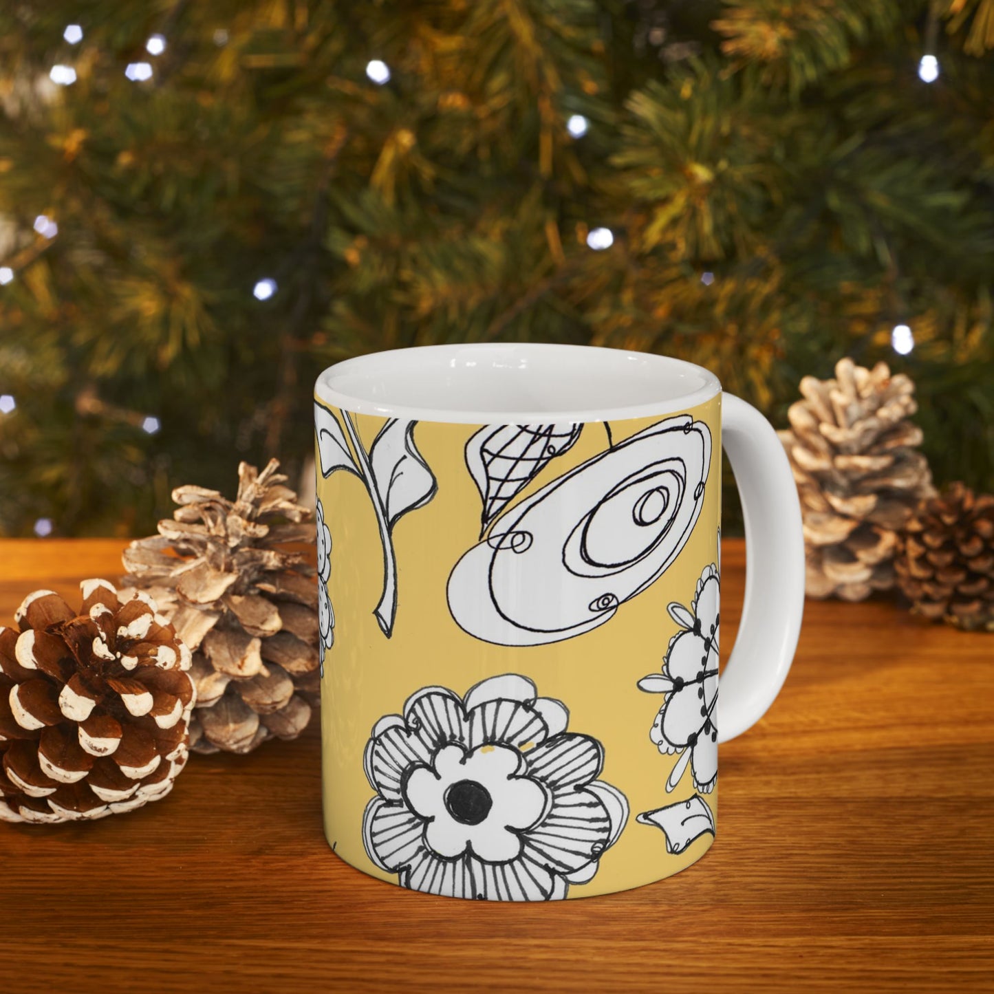 Paper Posies Yellow Cup