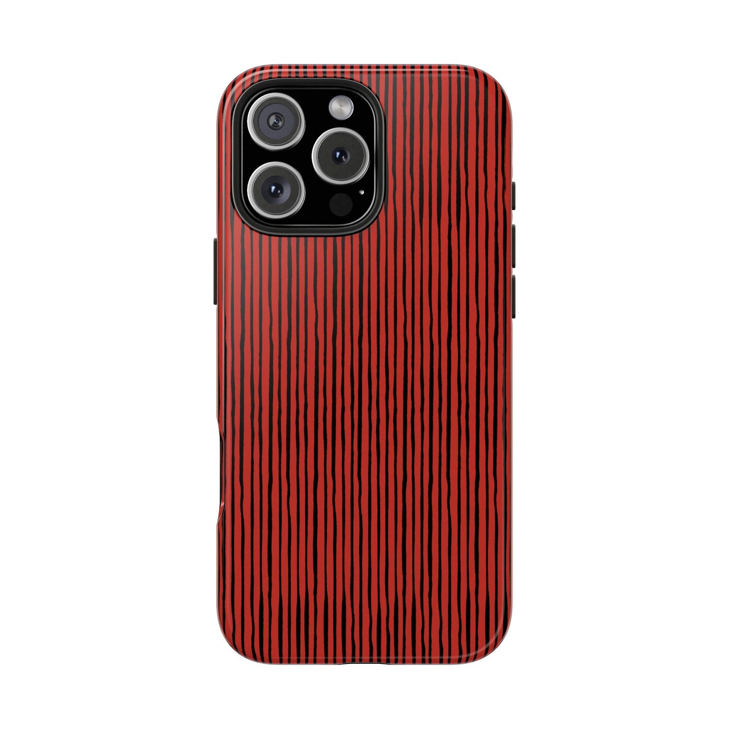 Quirky Bias Stripe Red / Black Phone Case