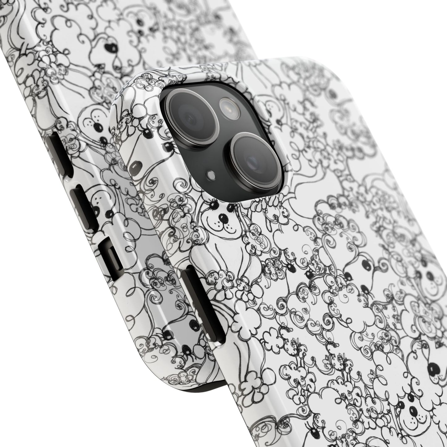 Poodle Party White Phone Case