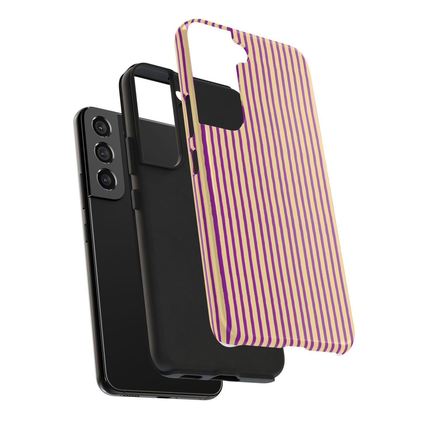 Stripe Yellow / Purple Phone Case